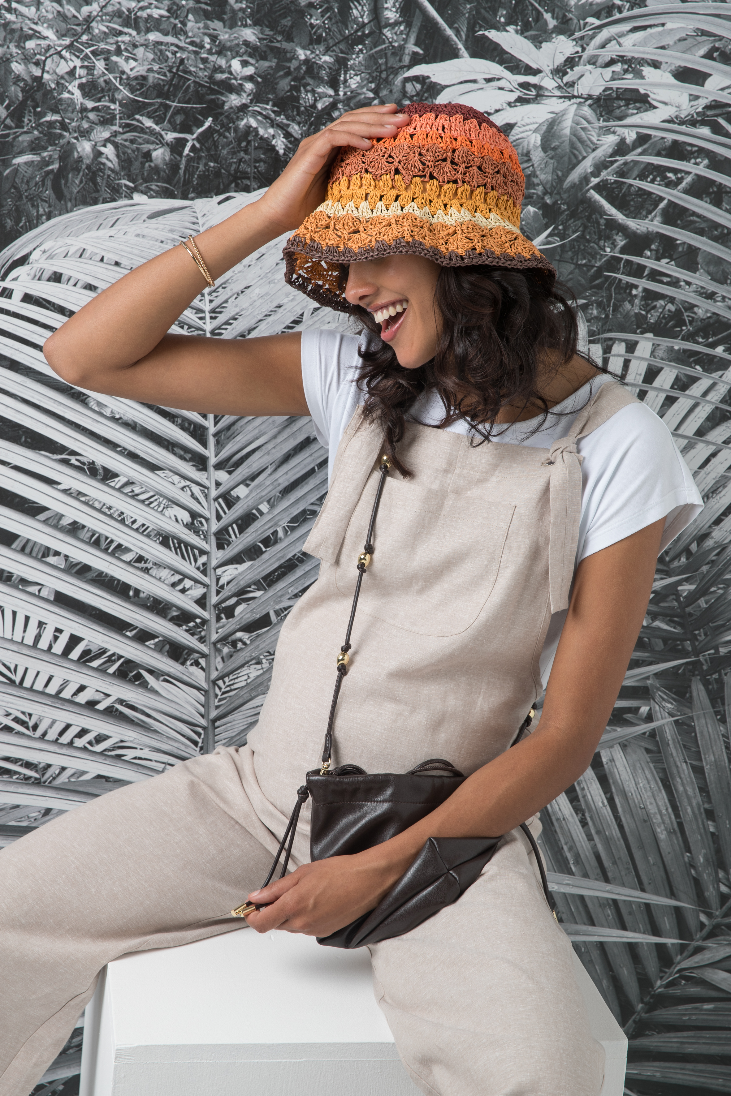 BETTA – Linen Maternity Dungaree (Ecru')