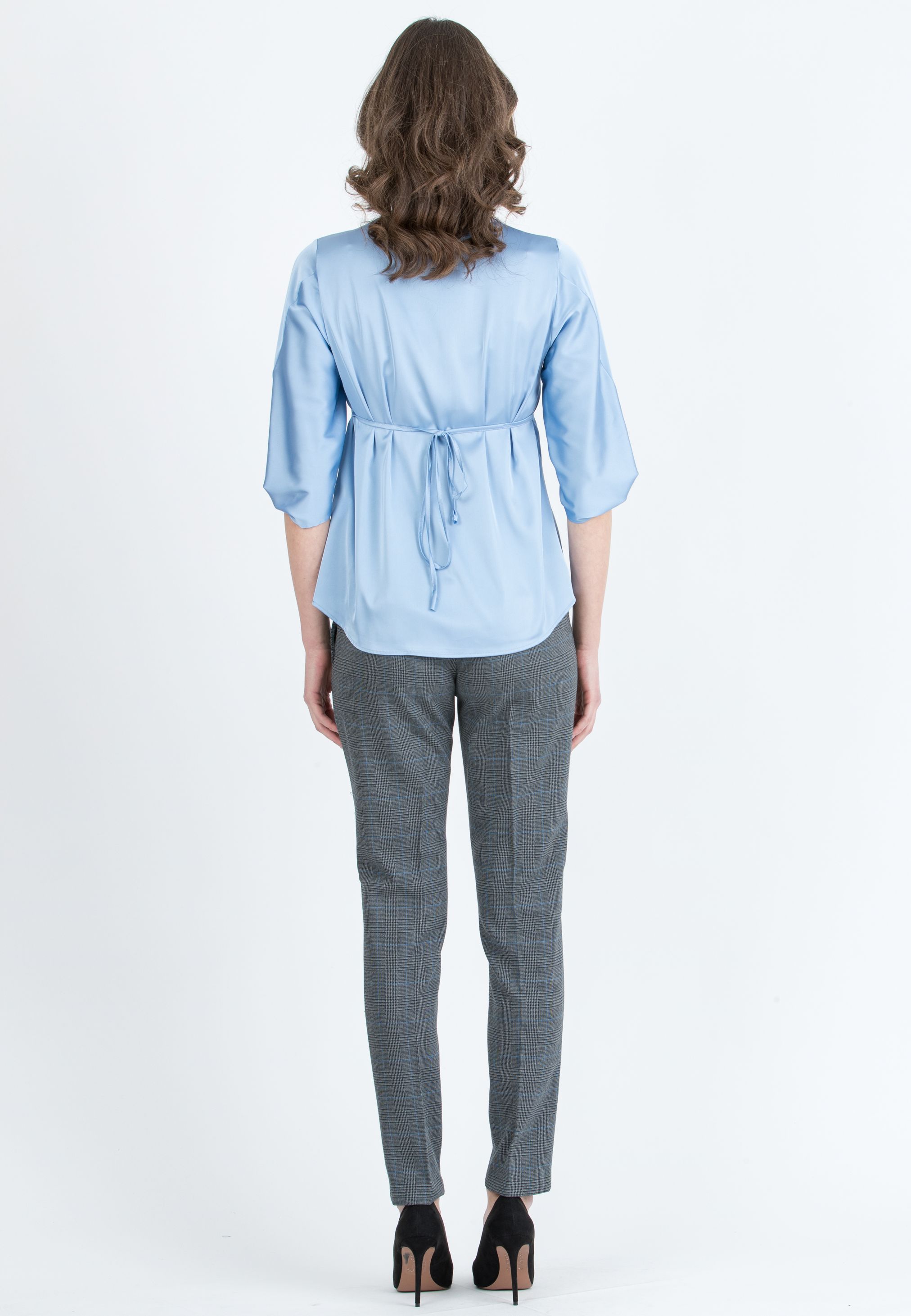 Pantalone Premaman a Quadri (Antracite, XXS)