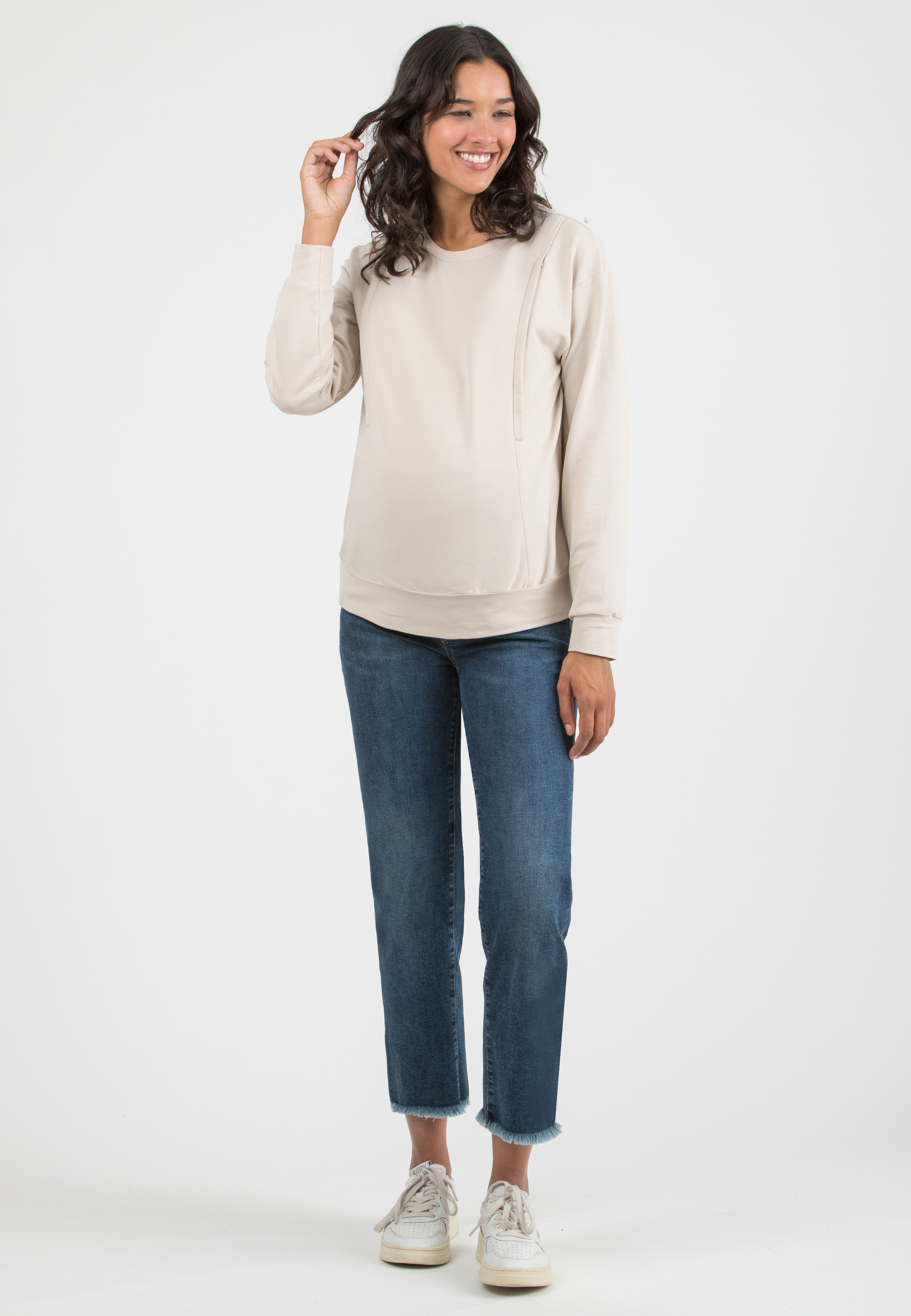FILIPPA - Felpa Premaman & Allattamento in Bamboo (Corda, XS)
