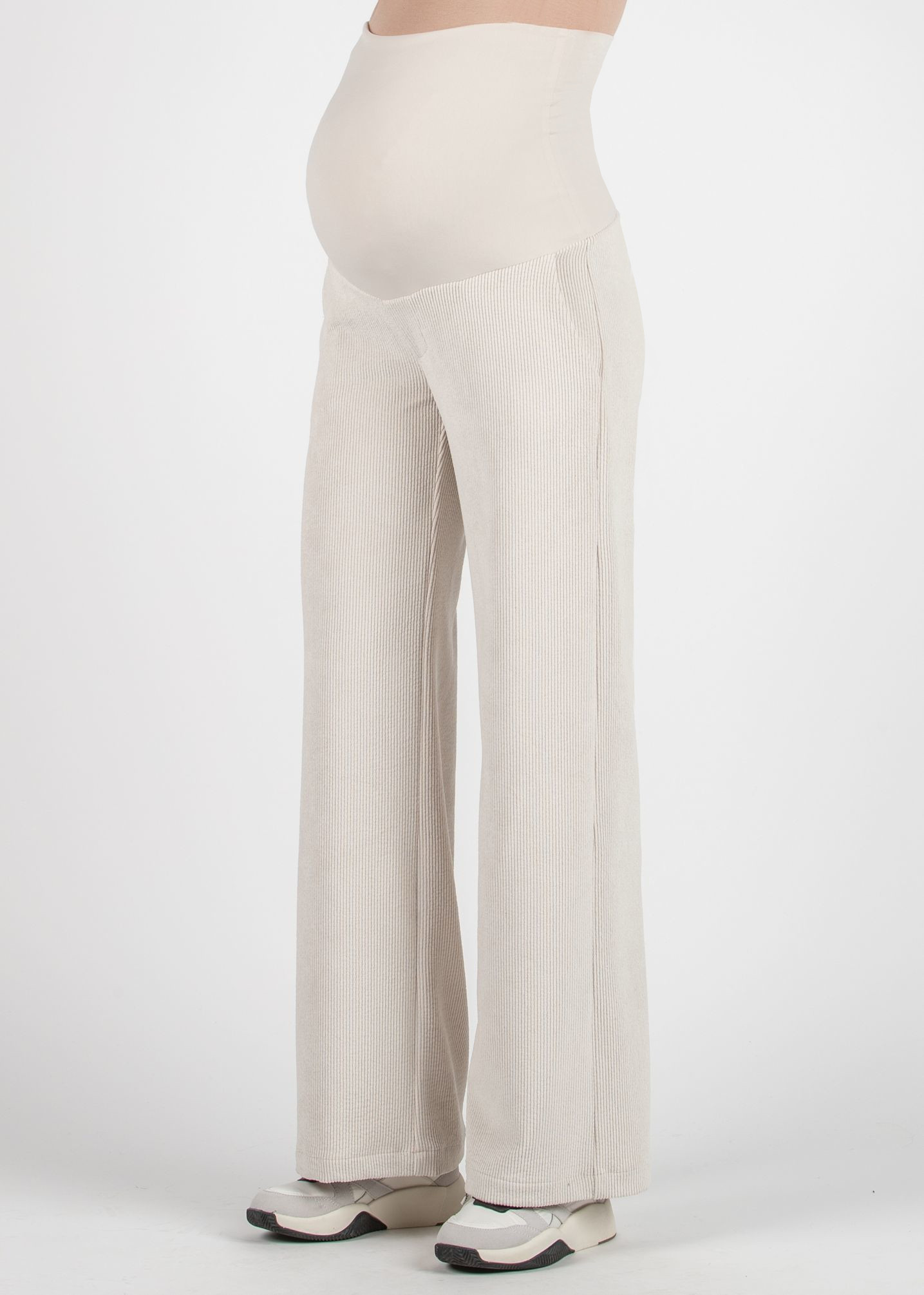 WINONA - Palazzo Maternity Trousers in Soft Corduroy (Naturale)