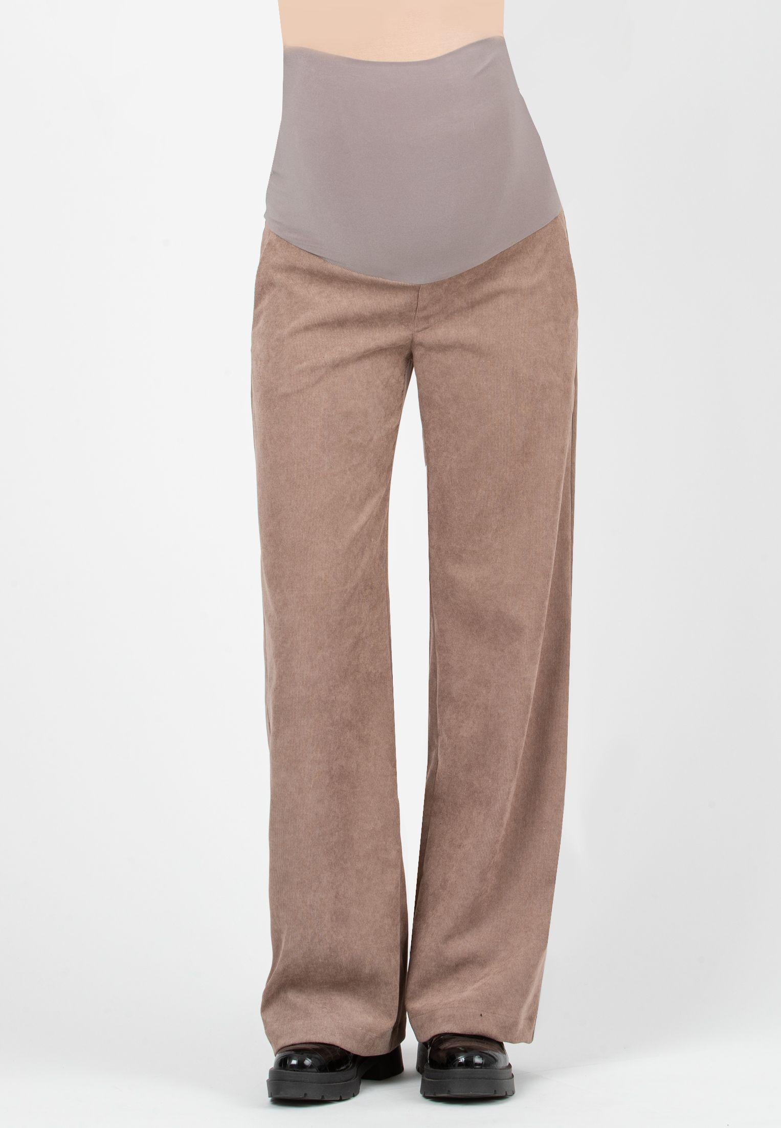 WINONA V - Palazzo Maternity Trousers in Soft Corduroy (Rope, XS)