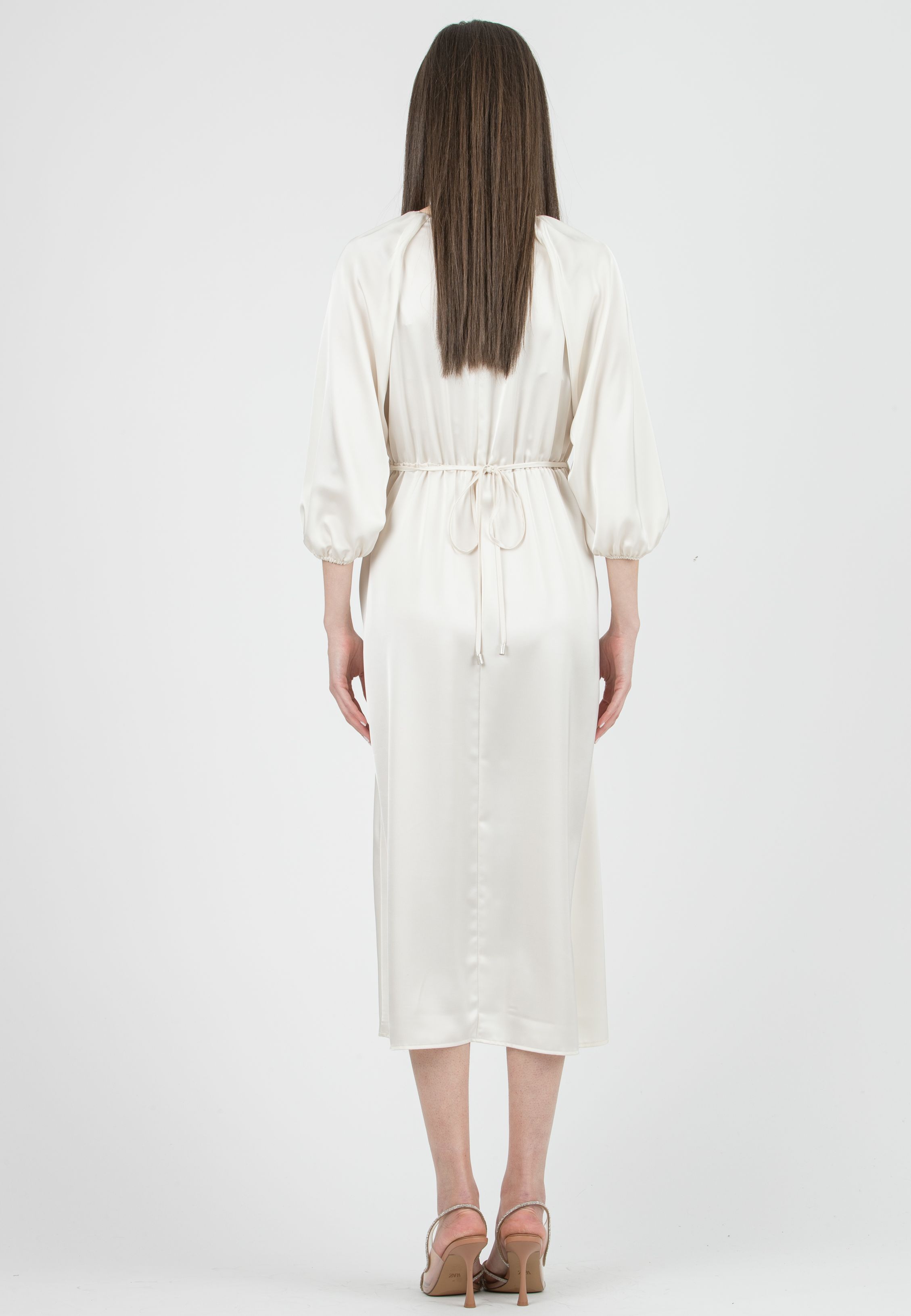 LESLIE - Abito Premaman Midi con Maniche Raglan (Naturale)