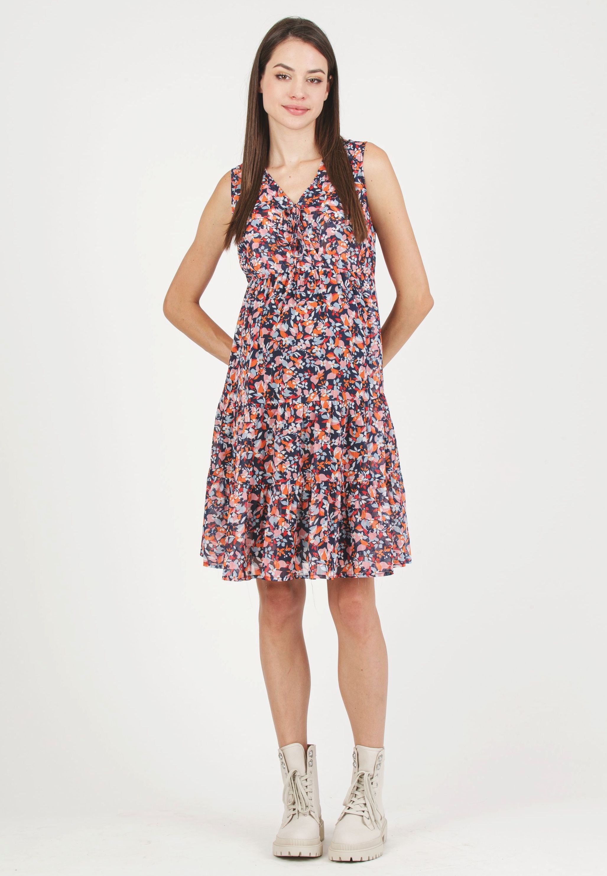 KELLY - Maternity & Nursing Dress with Matching Viscose Yarn Sweater (Blu)