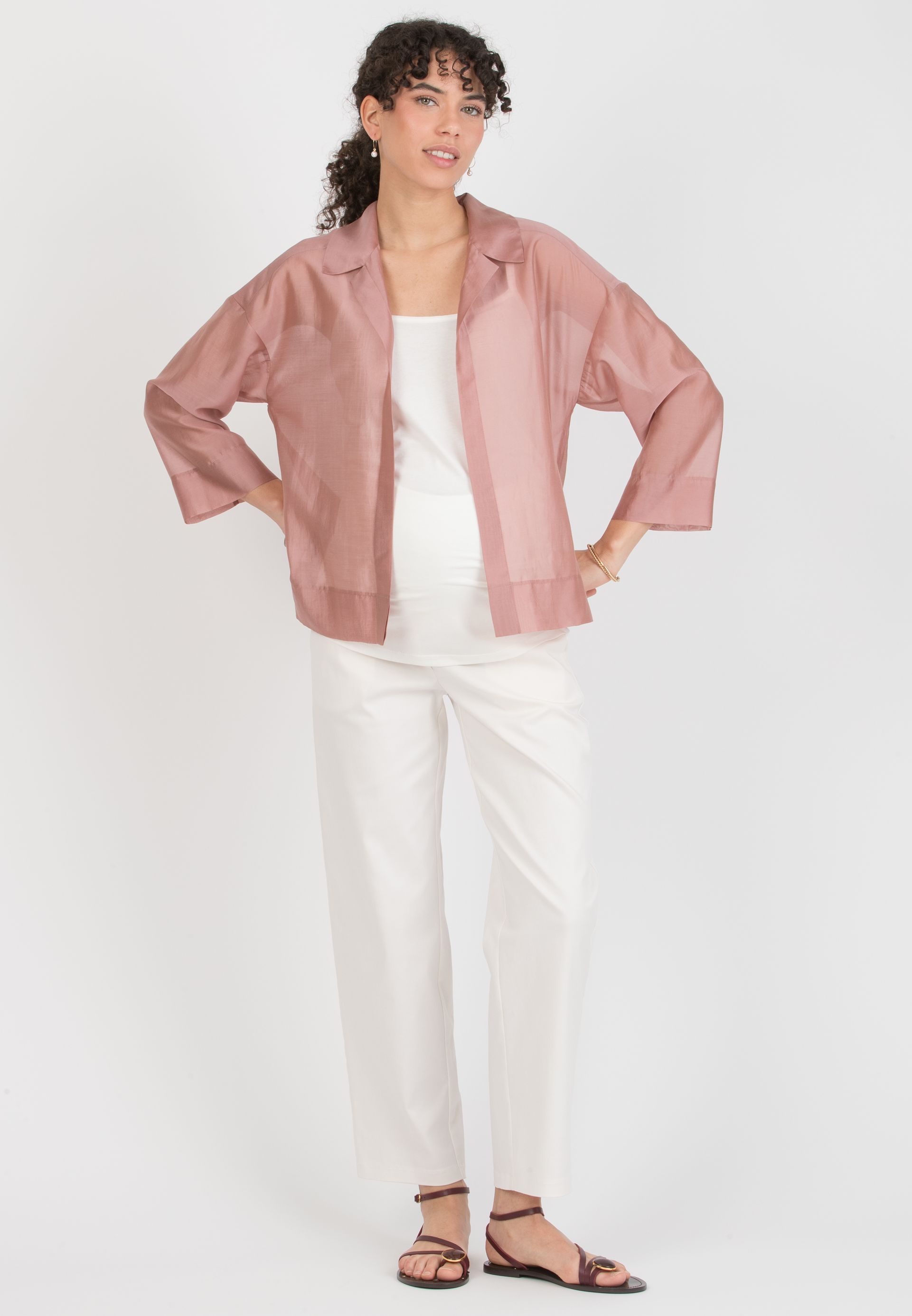 COCO – Sheer Lyocell Maternity Shirt (Rosa)
