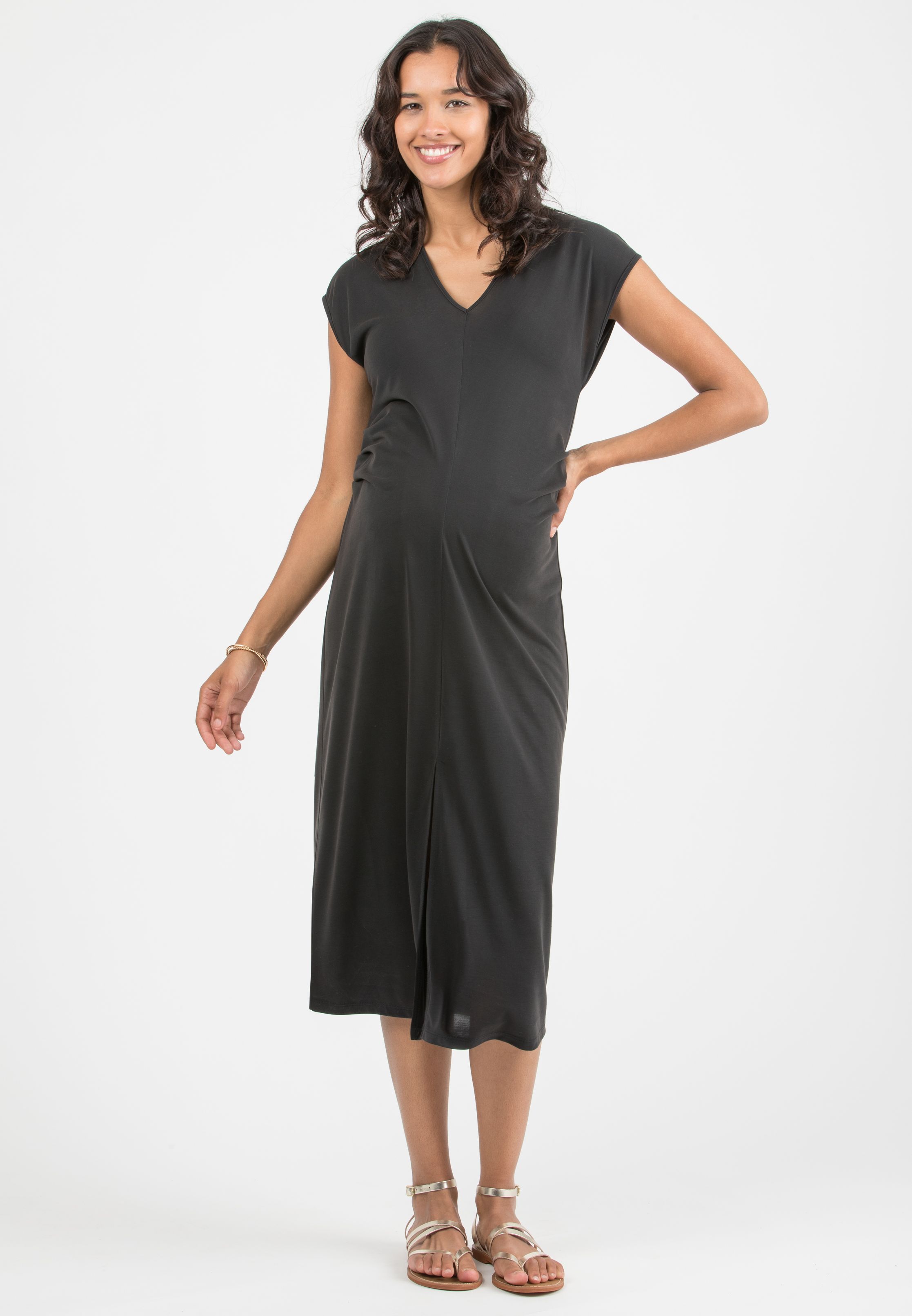 MARLON – Maternity Dress in Tencel Jersey (Nero)