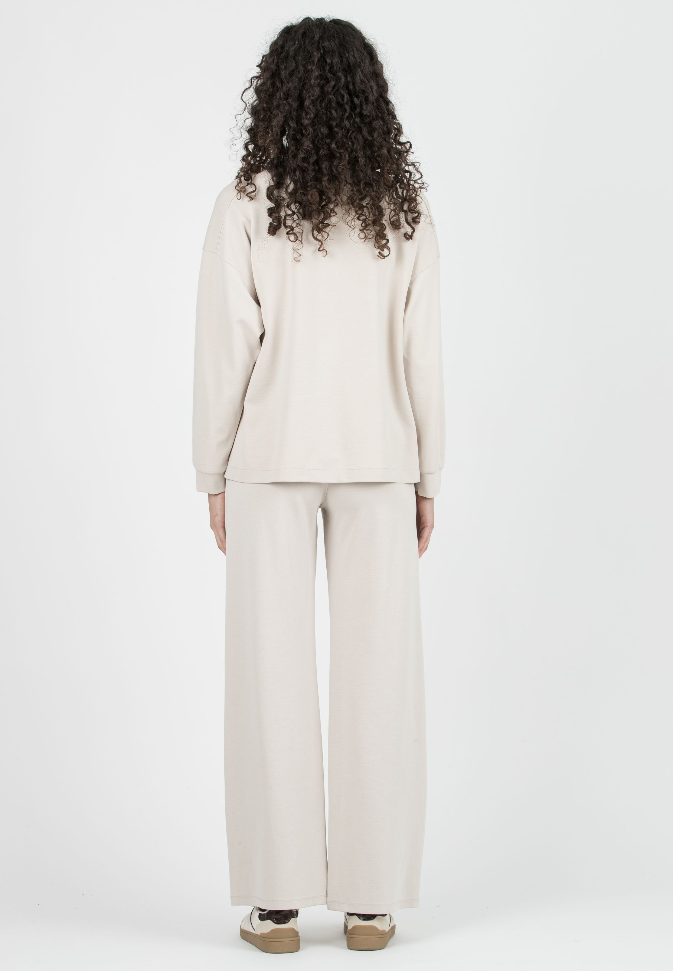 SAM - Maglia Premaman & Allattamento in Modal con Zip e Tasche (Gesso, XS)