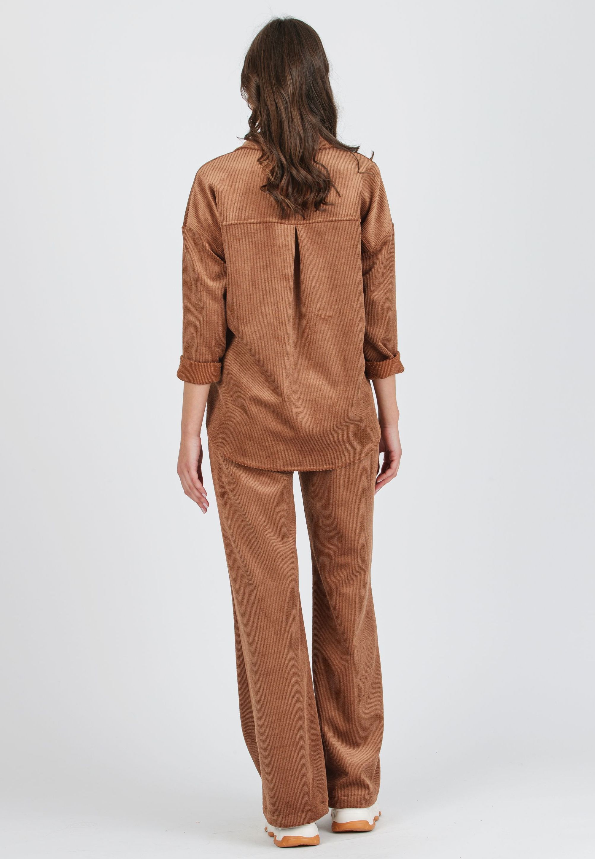 WINONA - Pantalone Premaman Palazzo in Velluto a Coste (Caramello)