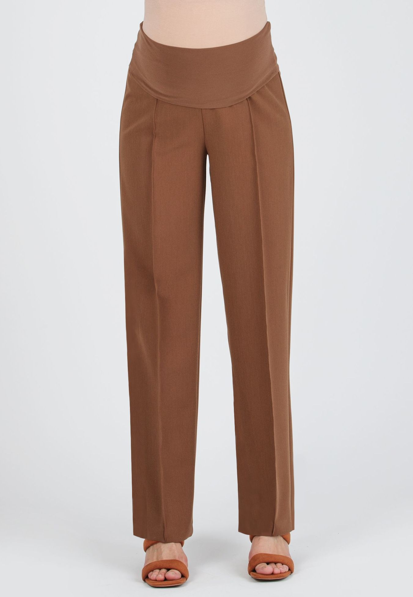 WINONA G - Pantalone Premaman Palazzo in Cadì (Caramello, XS)