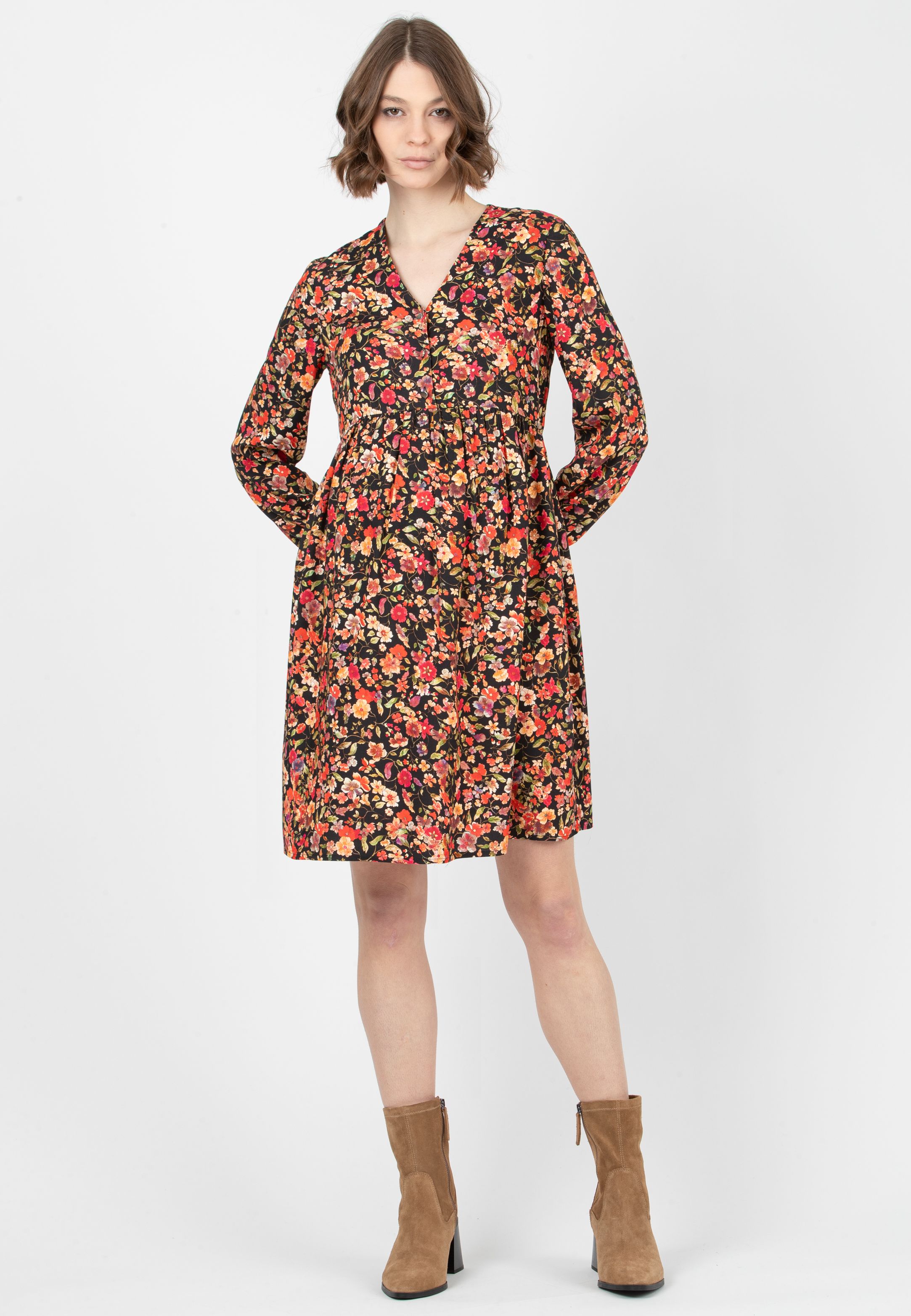 CHLOE M/L - Abito Premaman & Allattamento con Bottoncini Frontali (Nero, XS)