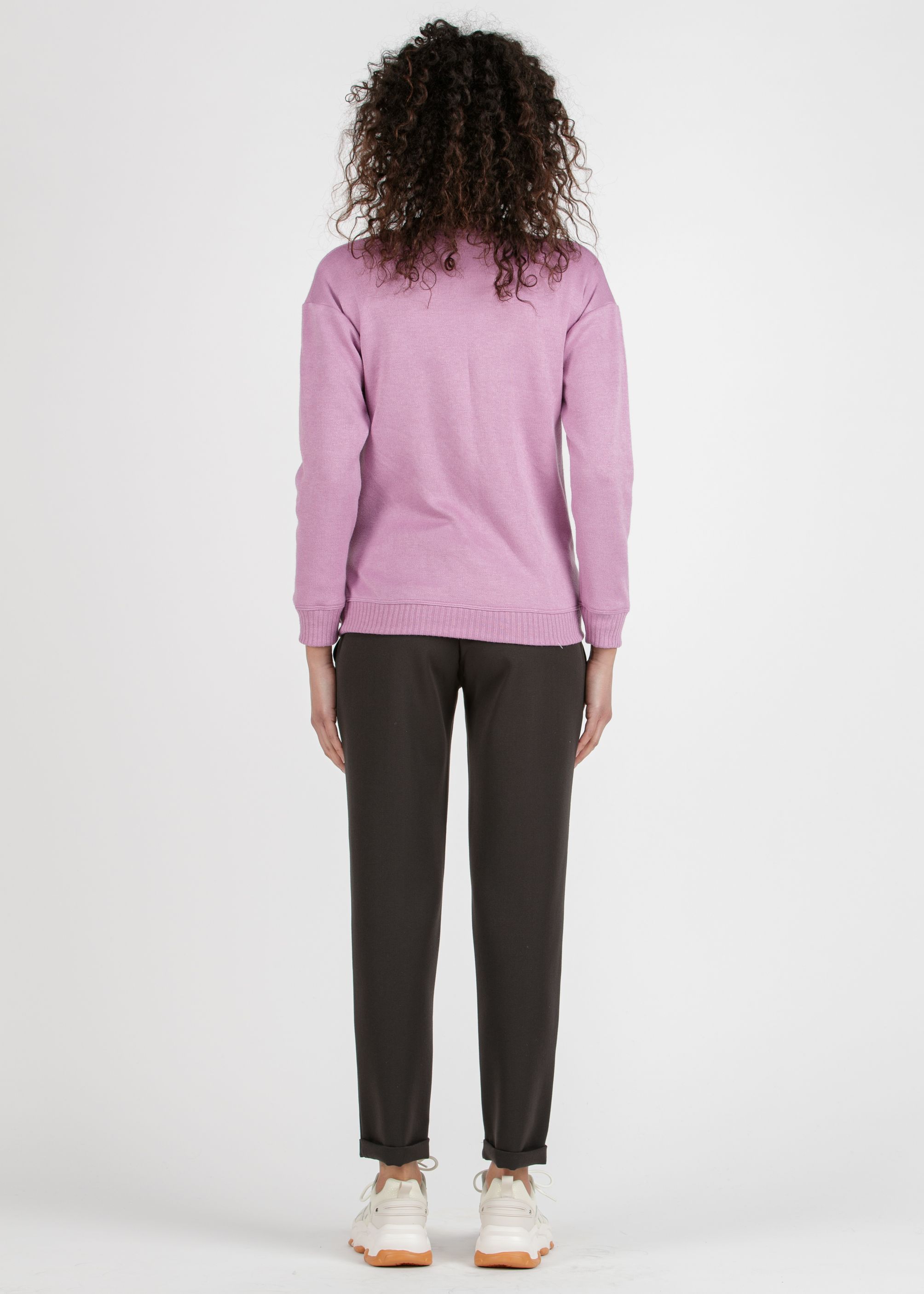 CAROLA - Relaxed Fit Maternity Trousers in Gabardine (Marron Scuro, XS)