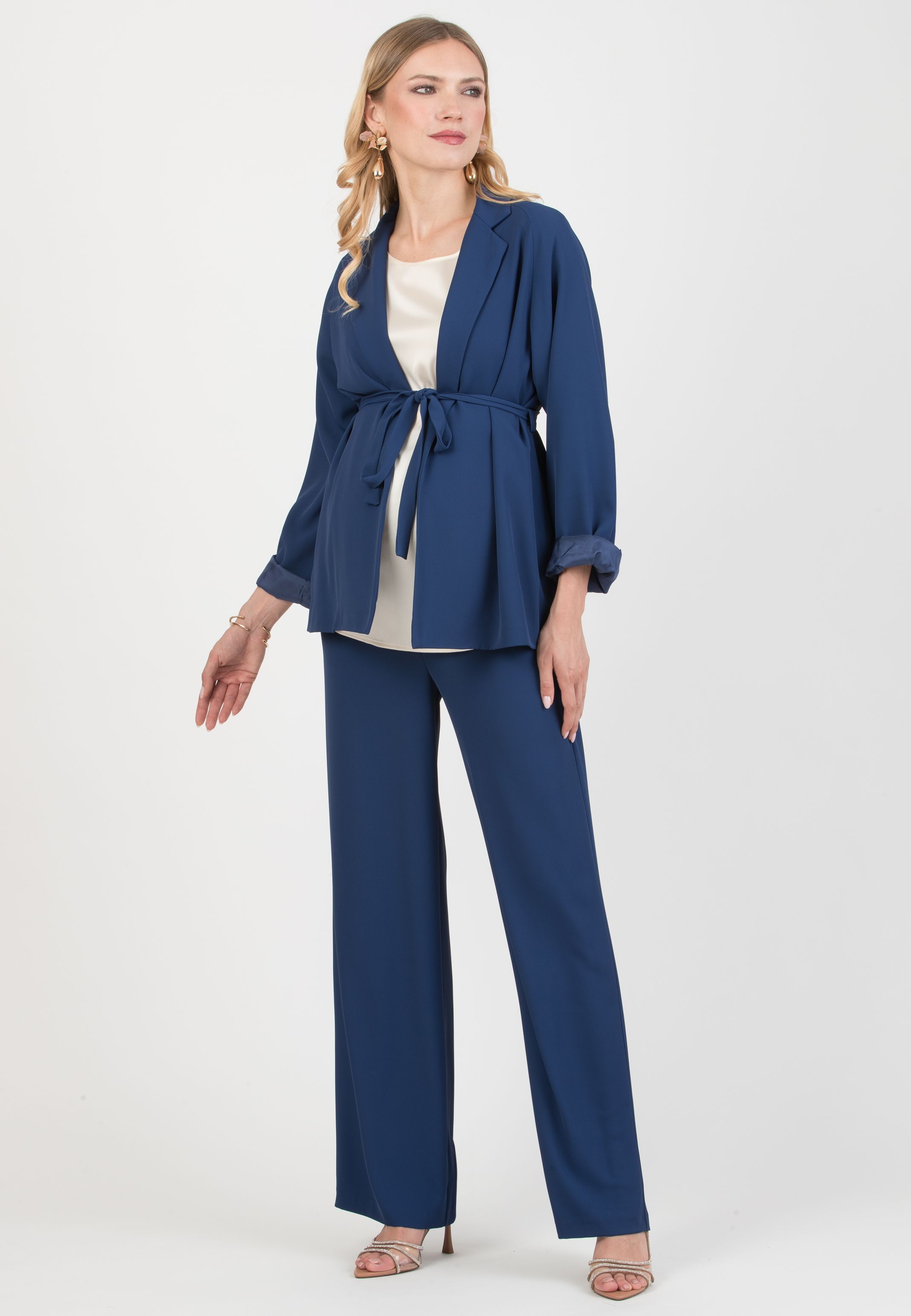 ROBERTA - Maternity Blazer in Cadì (Midnight Blue, XS)
