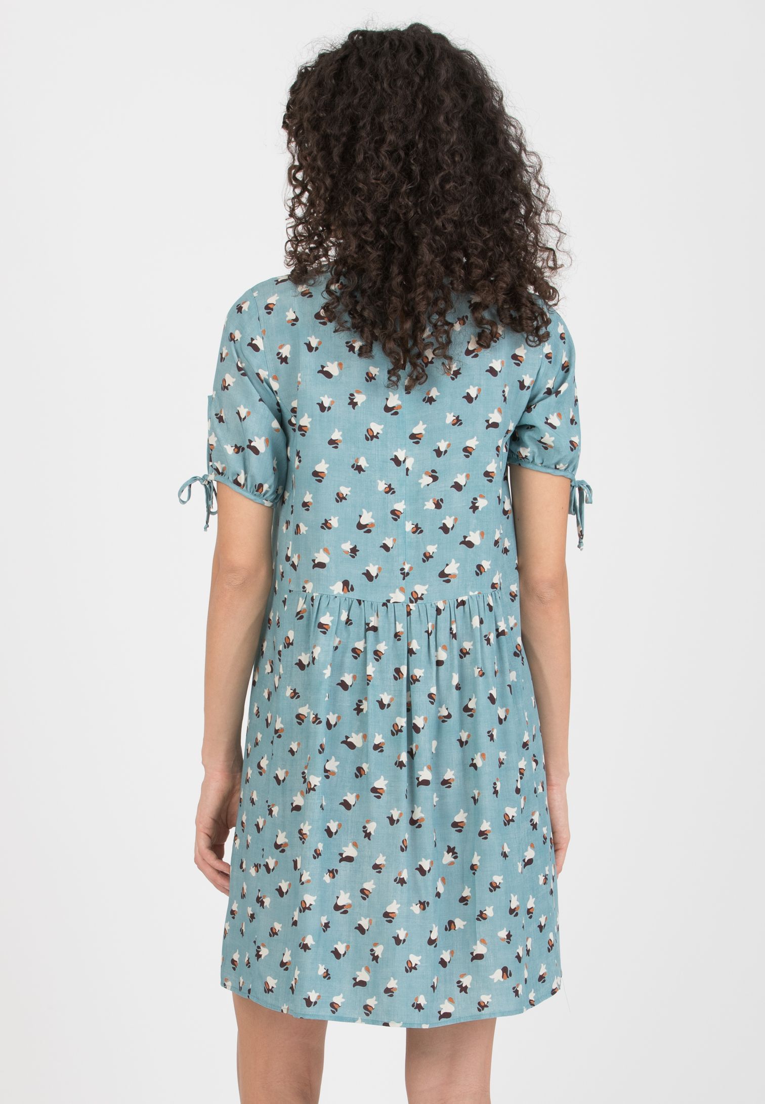 MERCEDES – Maternity & Nursing Dress in Viscose (Azzurro)