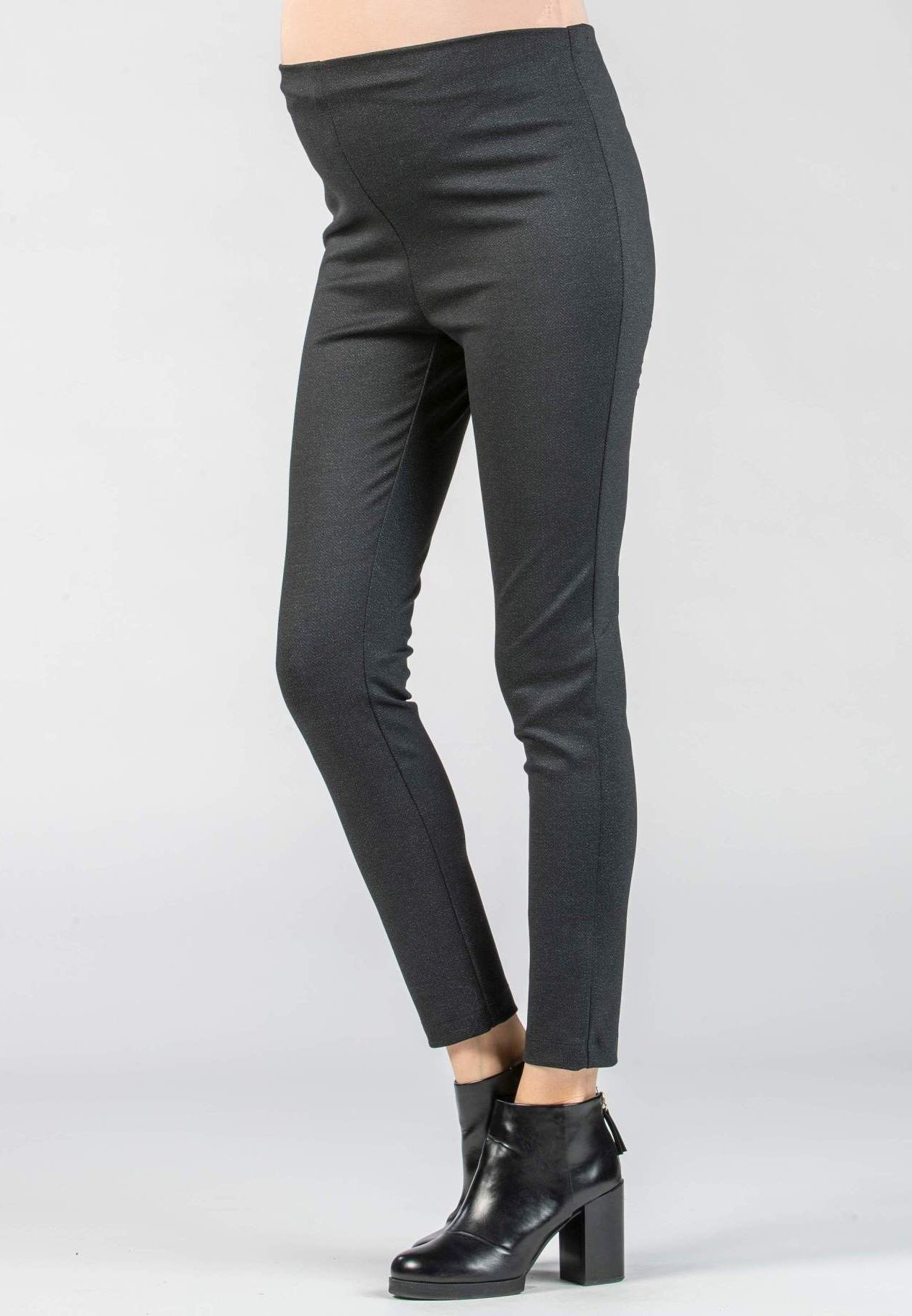Leggings Premaman Fantasia Spigato (Grigio Medio, XS)
