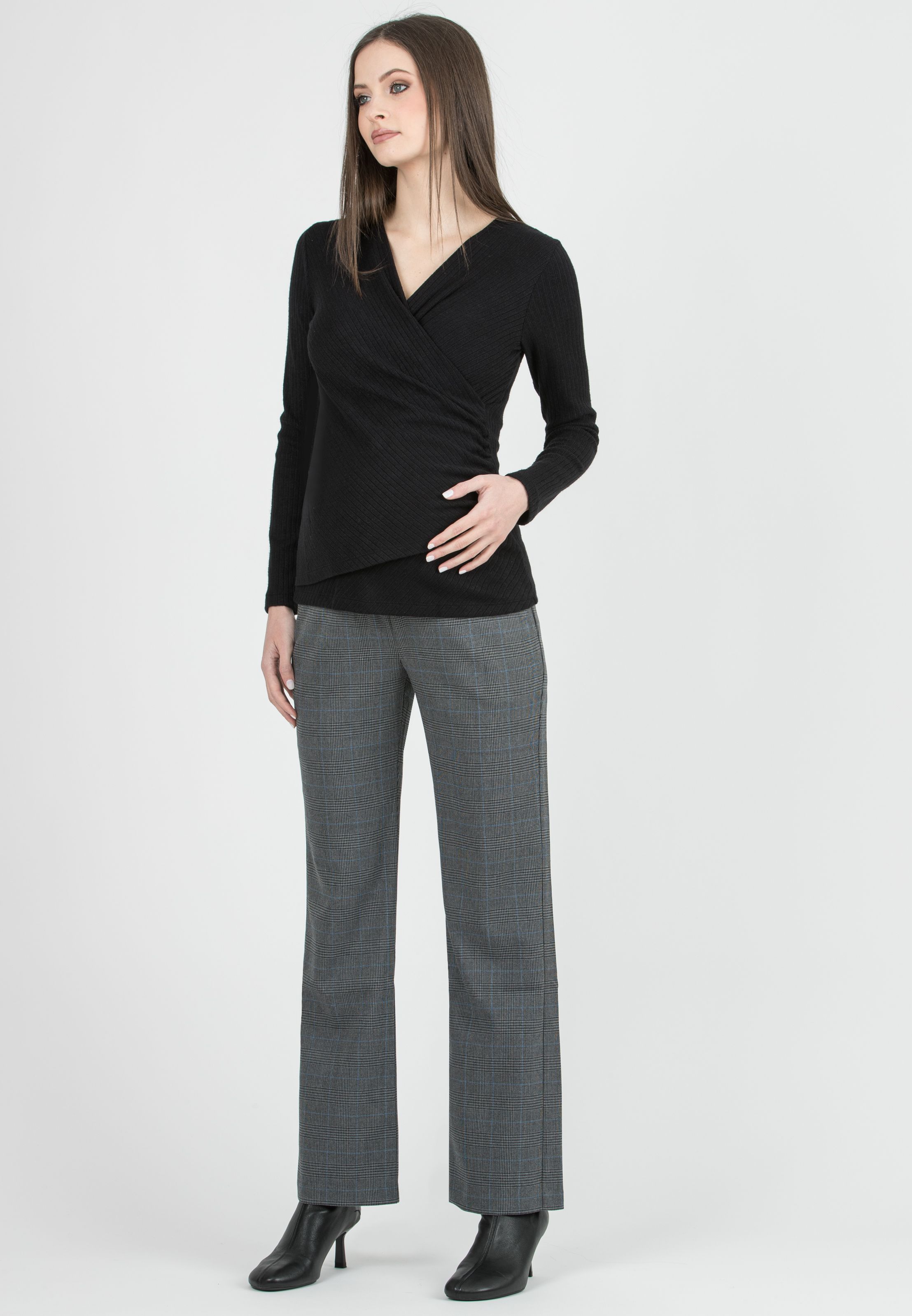 ALEX - Pantalone Premaman in Fantasia (Azzurro)