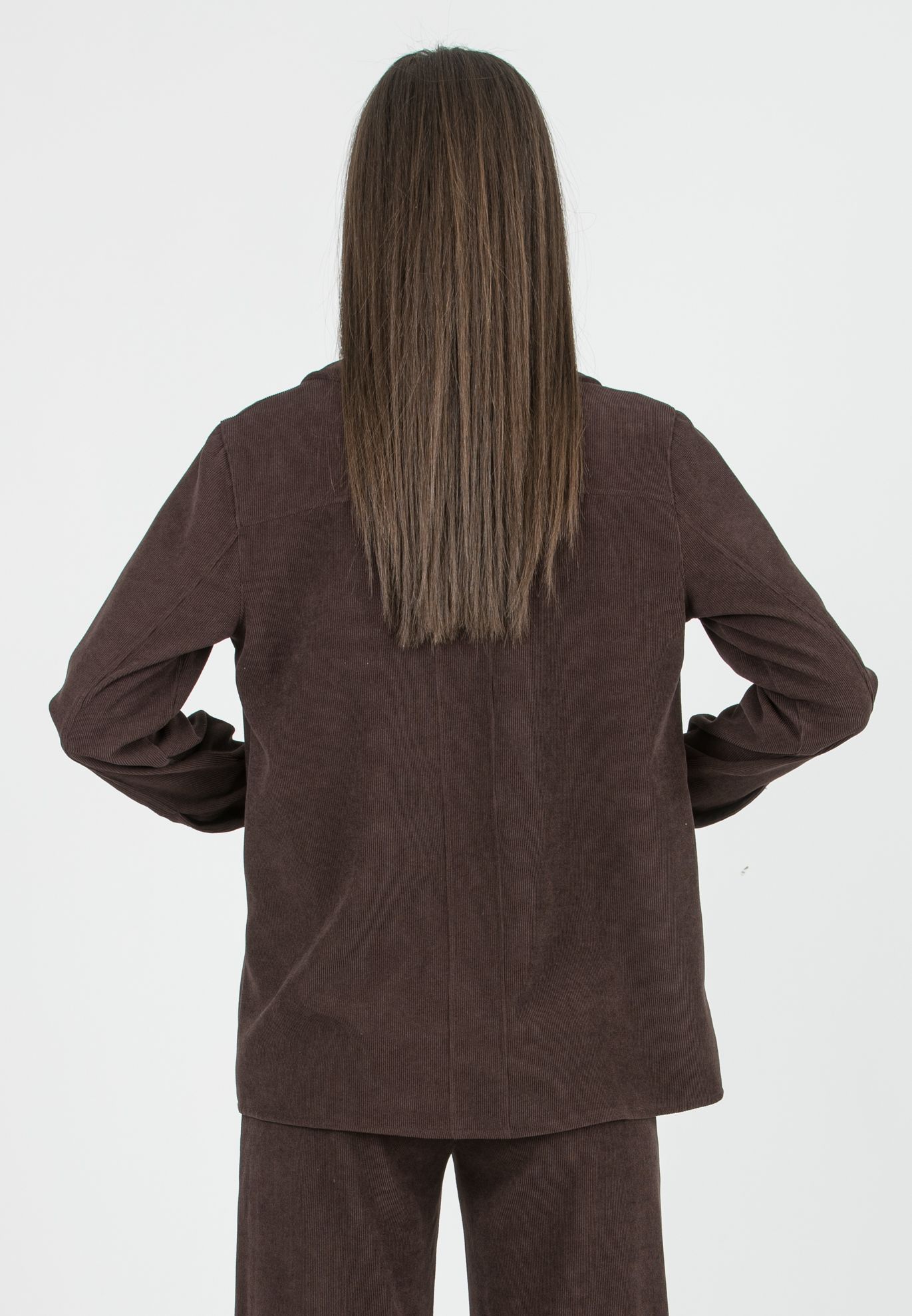 ELETTRA – Maternity Jacket in Velvet (Marrone)