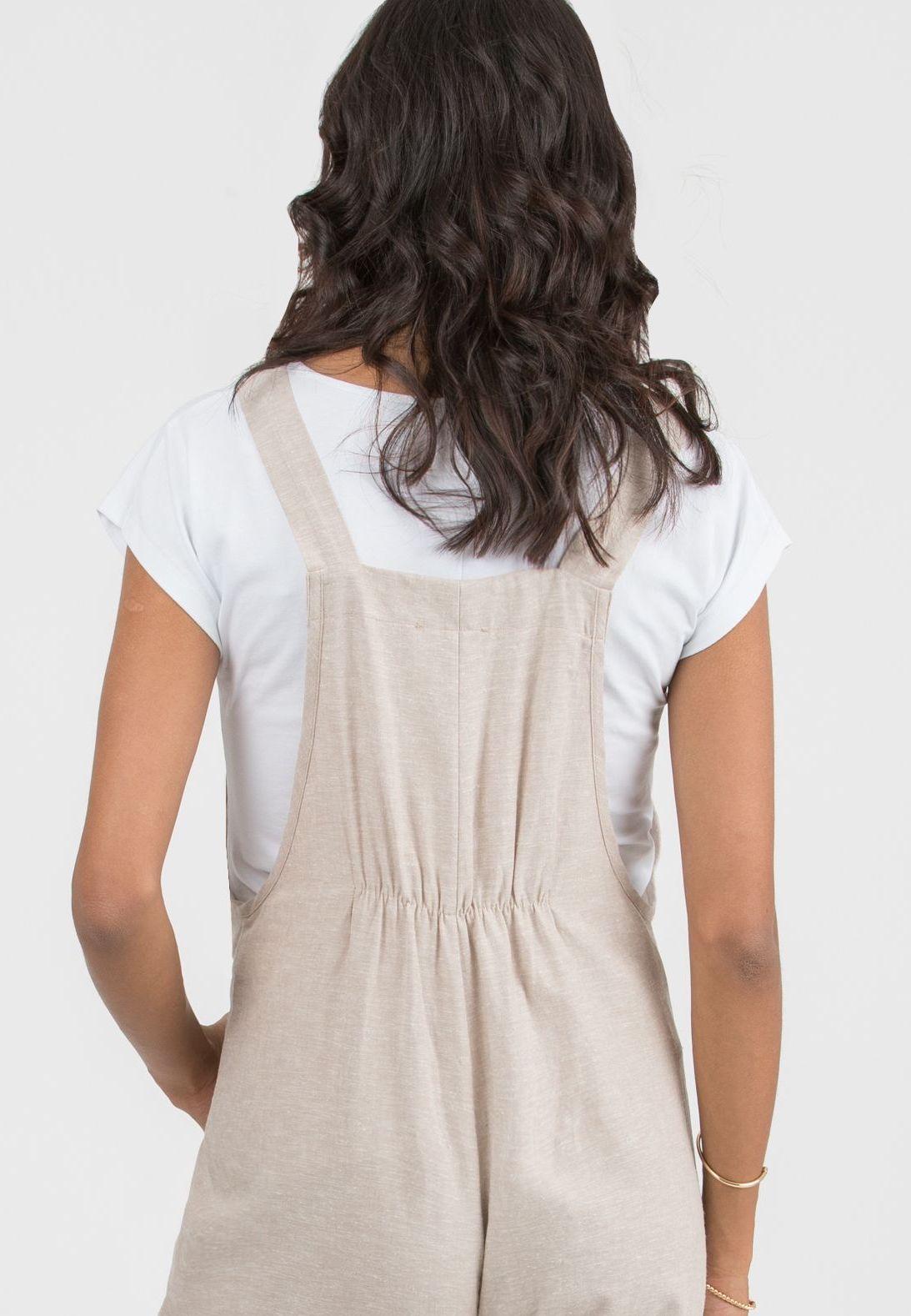 BETTA – Linen Maternity Dungaree (Ecru')