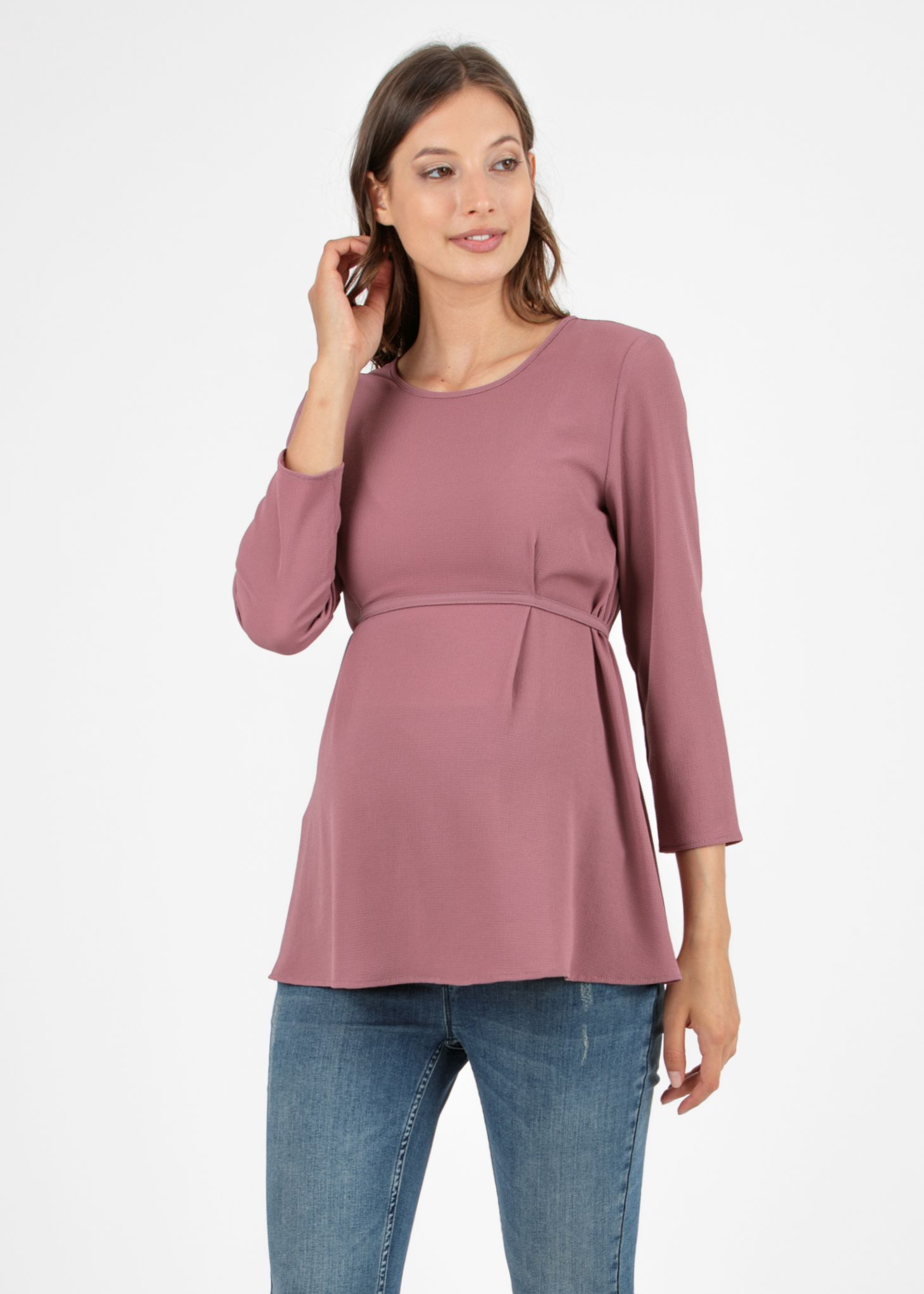LUCY - Maternity Blouse with Front String (Onion, XS)