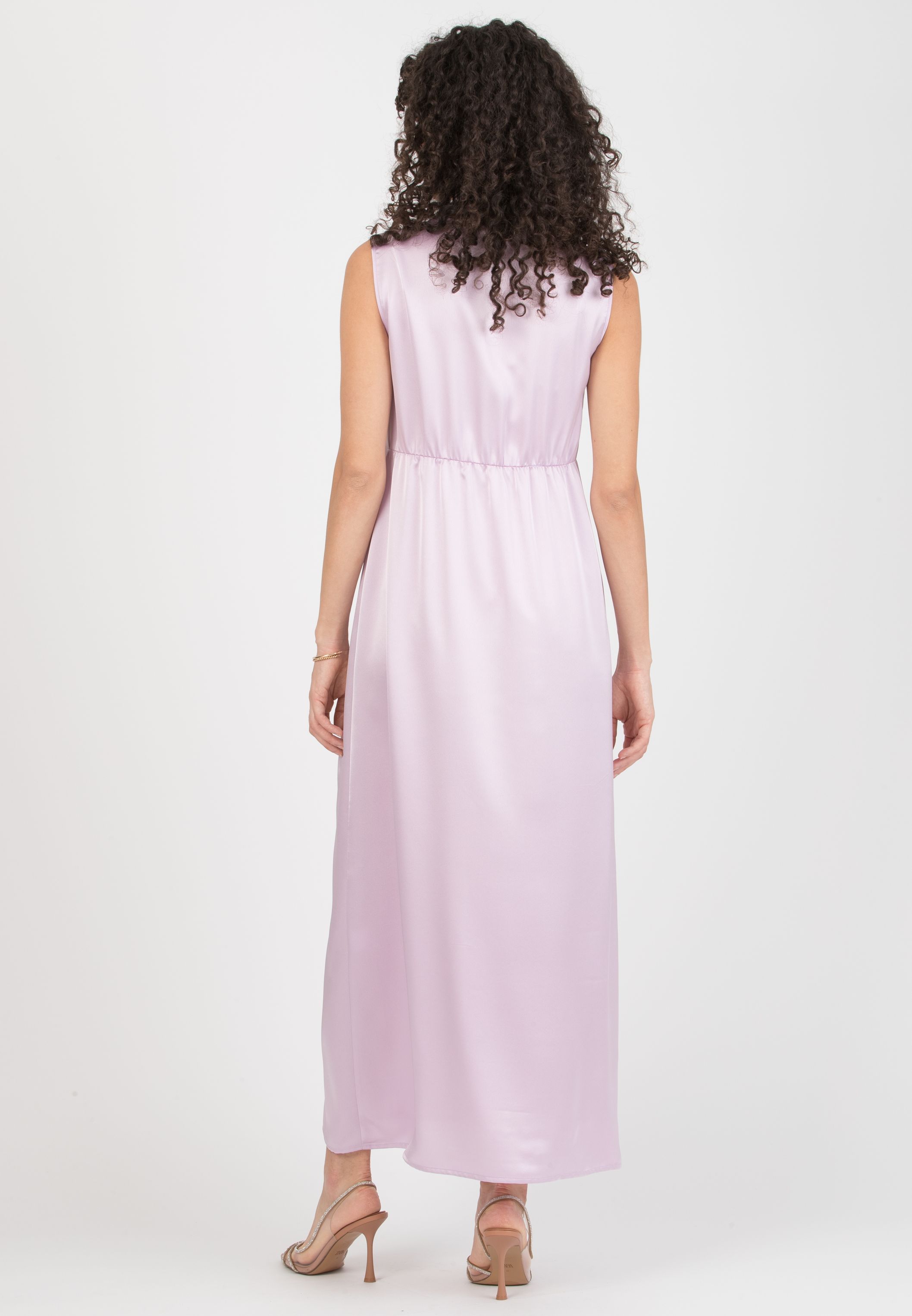 BELEN MAXI - Satin Maternity & Nursing Maxi Dress (Glicine)