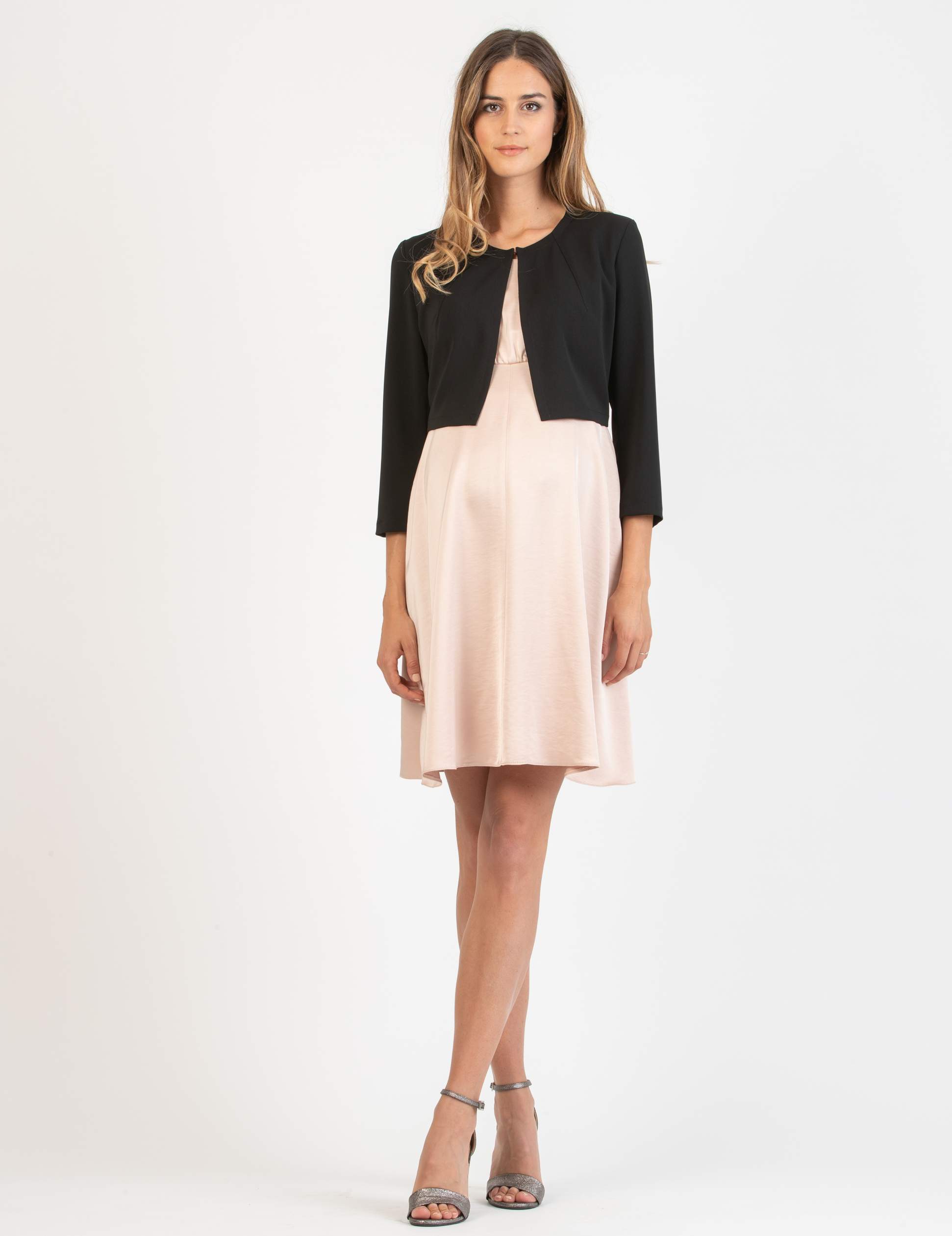 IVY - Short Maternity Bolero in Cady (Nero)