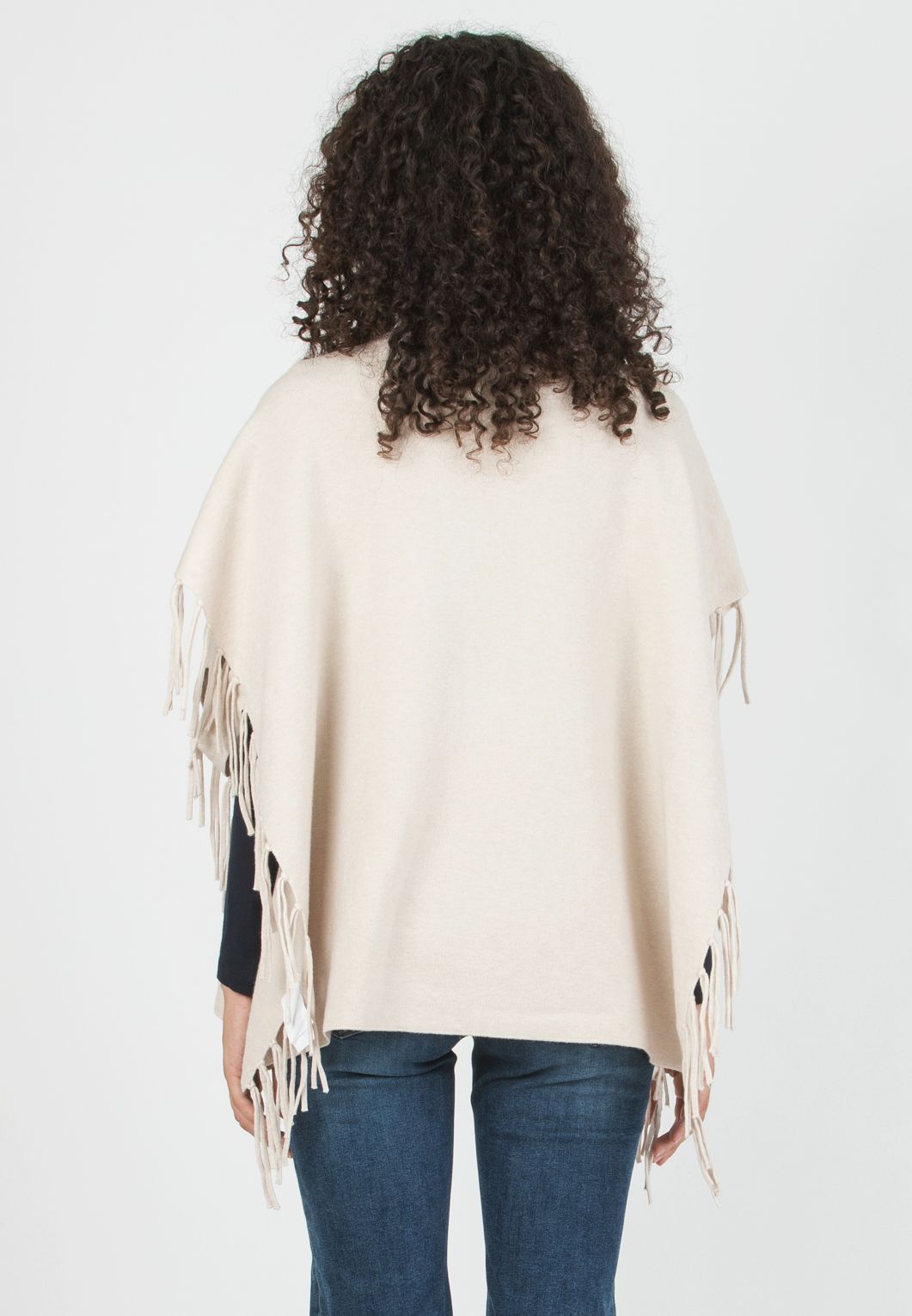 NICOLE - Fringed Maternity Cape (Naturale)