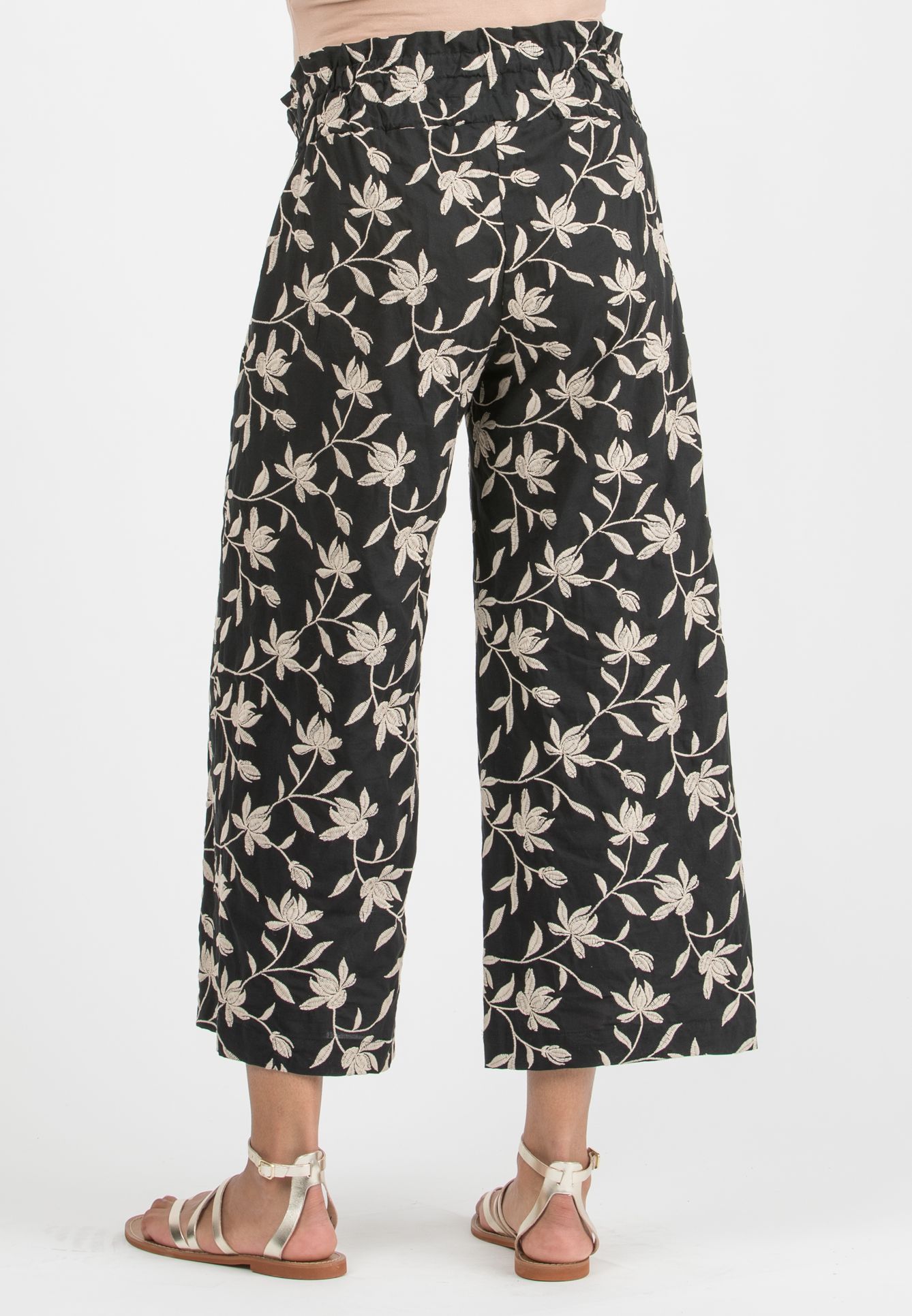 GUENDALINA – Pantalone Premaman con Elastici (Nero, XS)