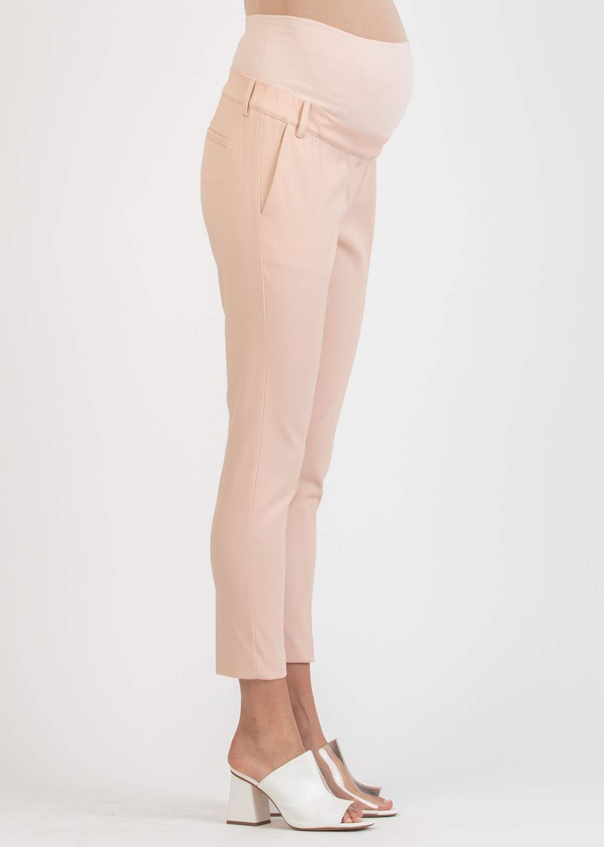 GILDA P - Pantalone Premaman a Sigaretta in Piqué (Rosa, XS)