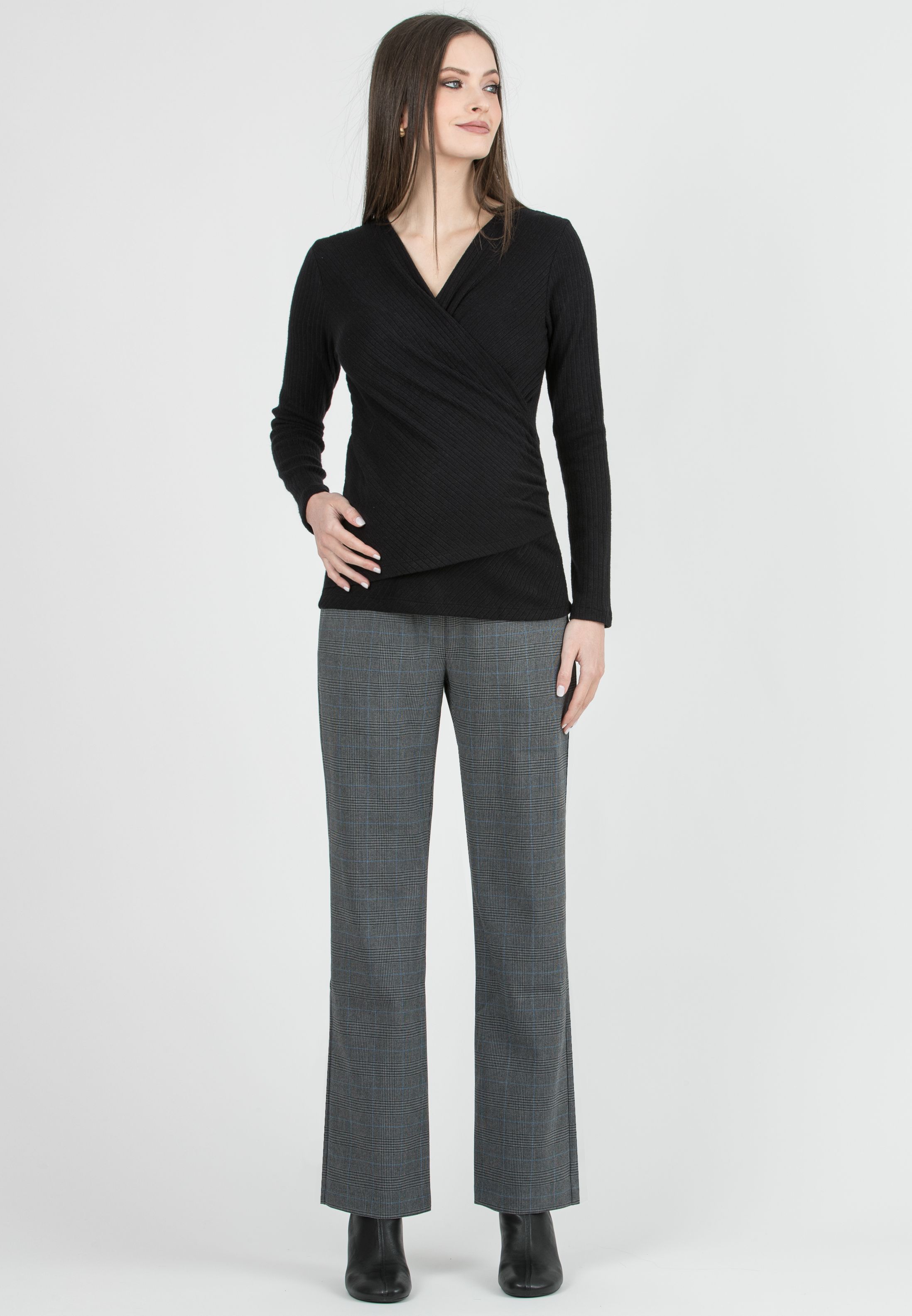 ALEX - Pantalone Premaman in Fantasia (Azzurro)