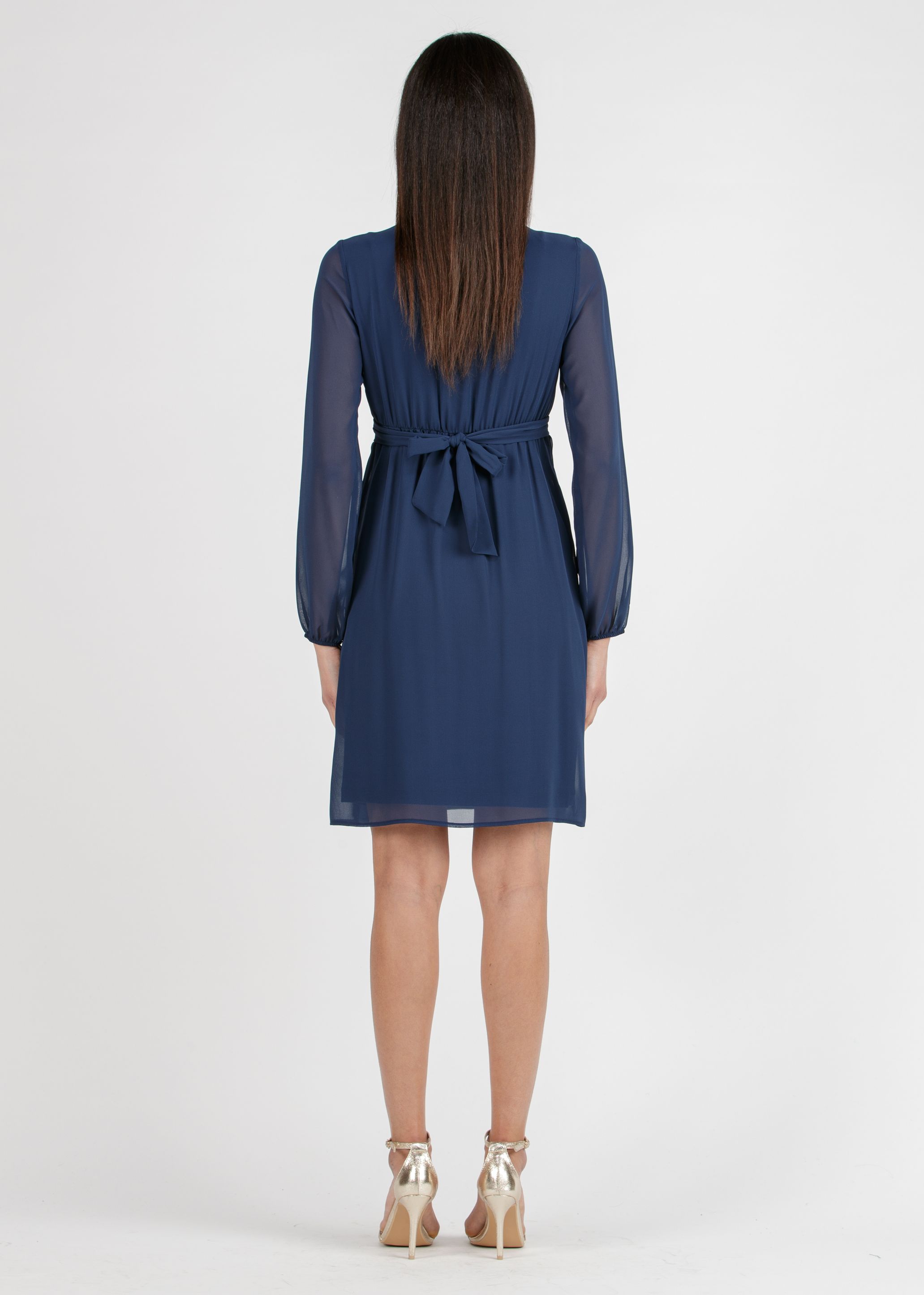 SARA - Maternity & Nursing Dress in Chiffon (dust, XS)