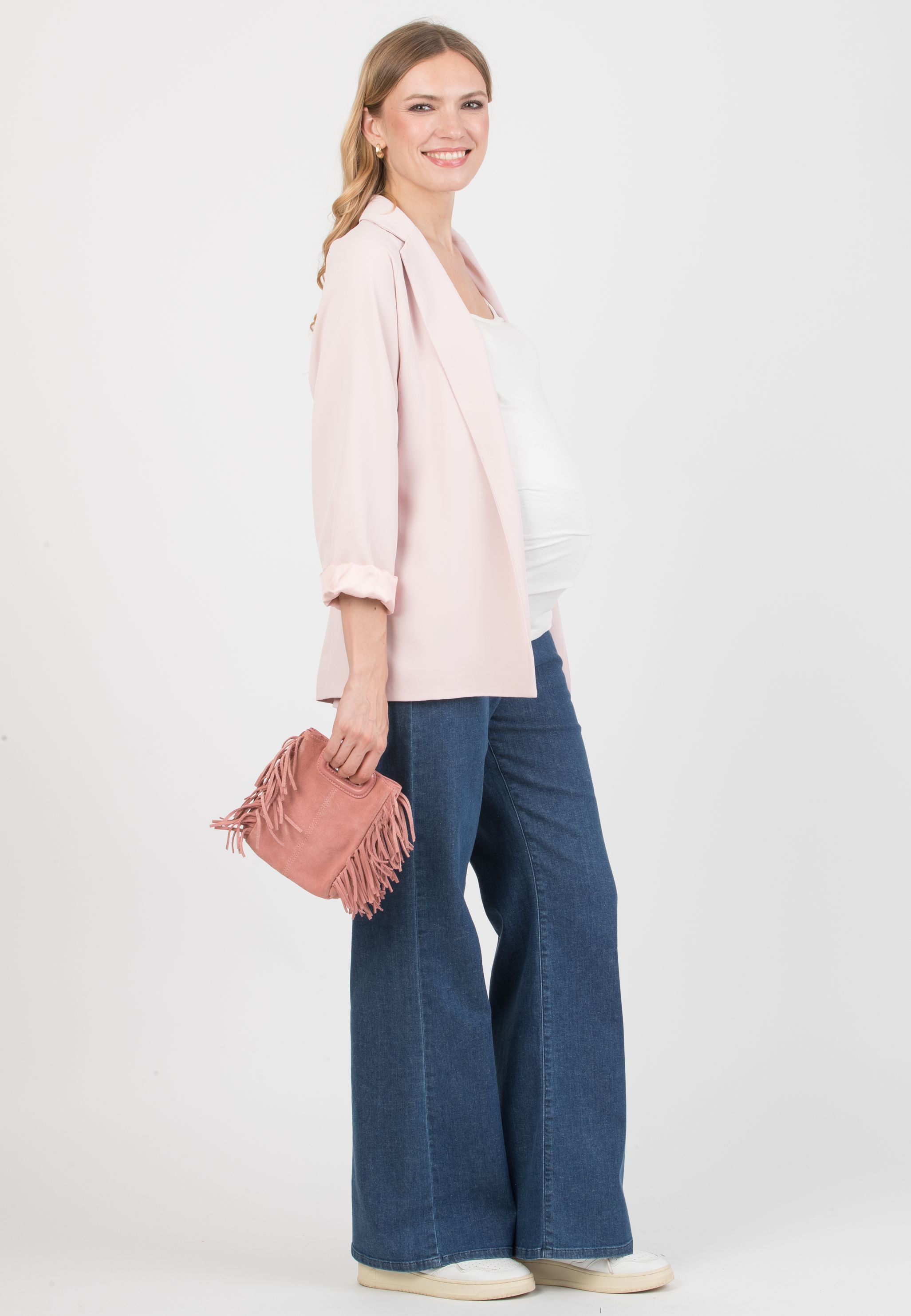 ROBERTA - Maternity Blazer in Cadì (Rosa)