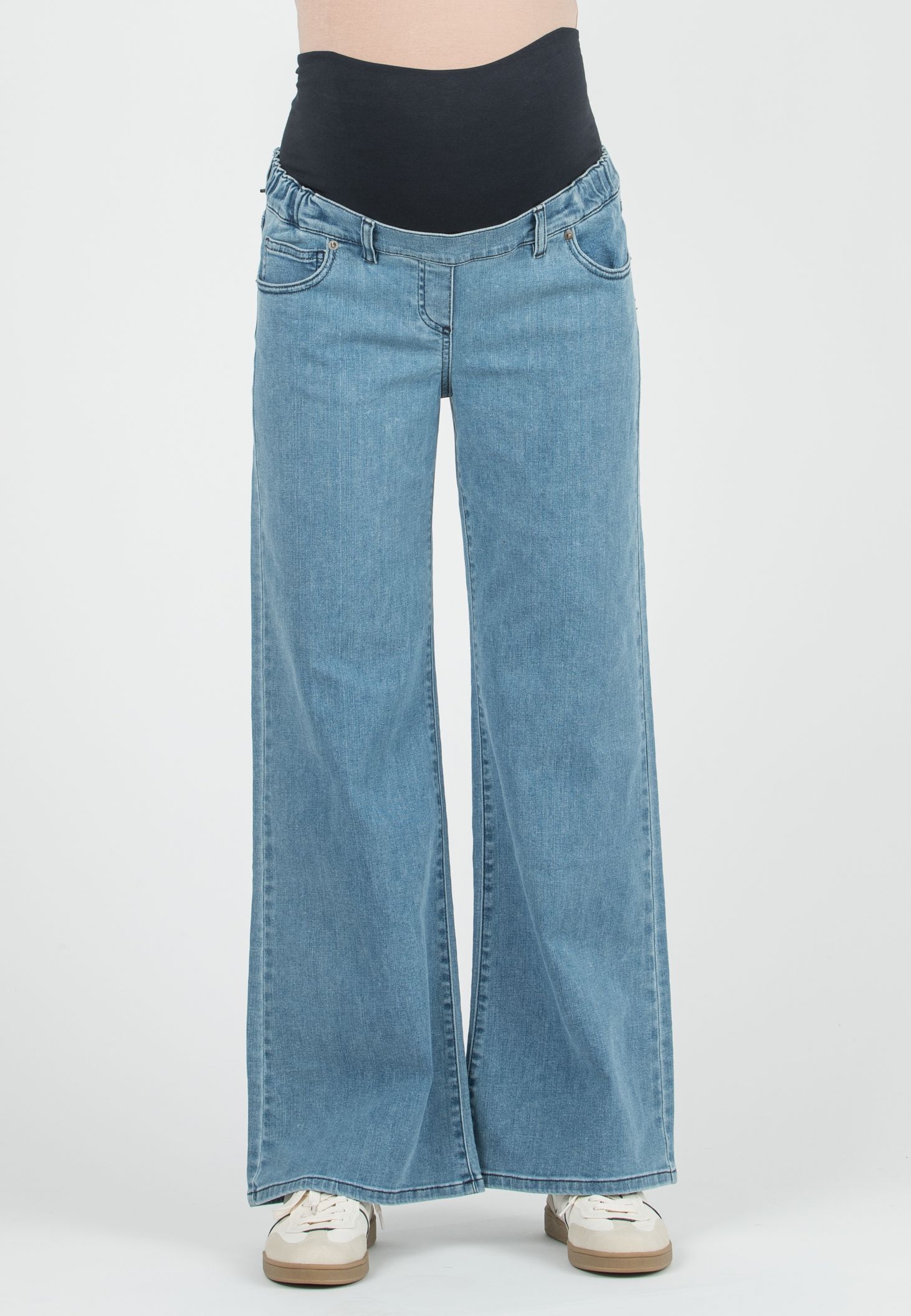 NOAH - Wide Leg Maternity Jeans in Denim (Azzurro)
