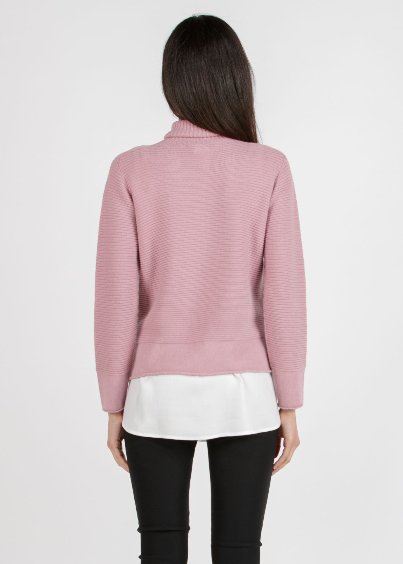 MARIANNA - Maglioncino Premaman & Allattamento con Top in Viscosa Abbinato (Rosa Confetto, XS)