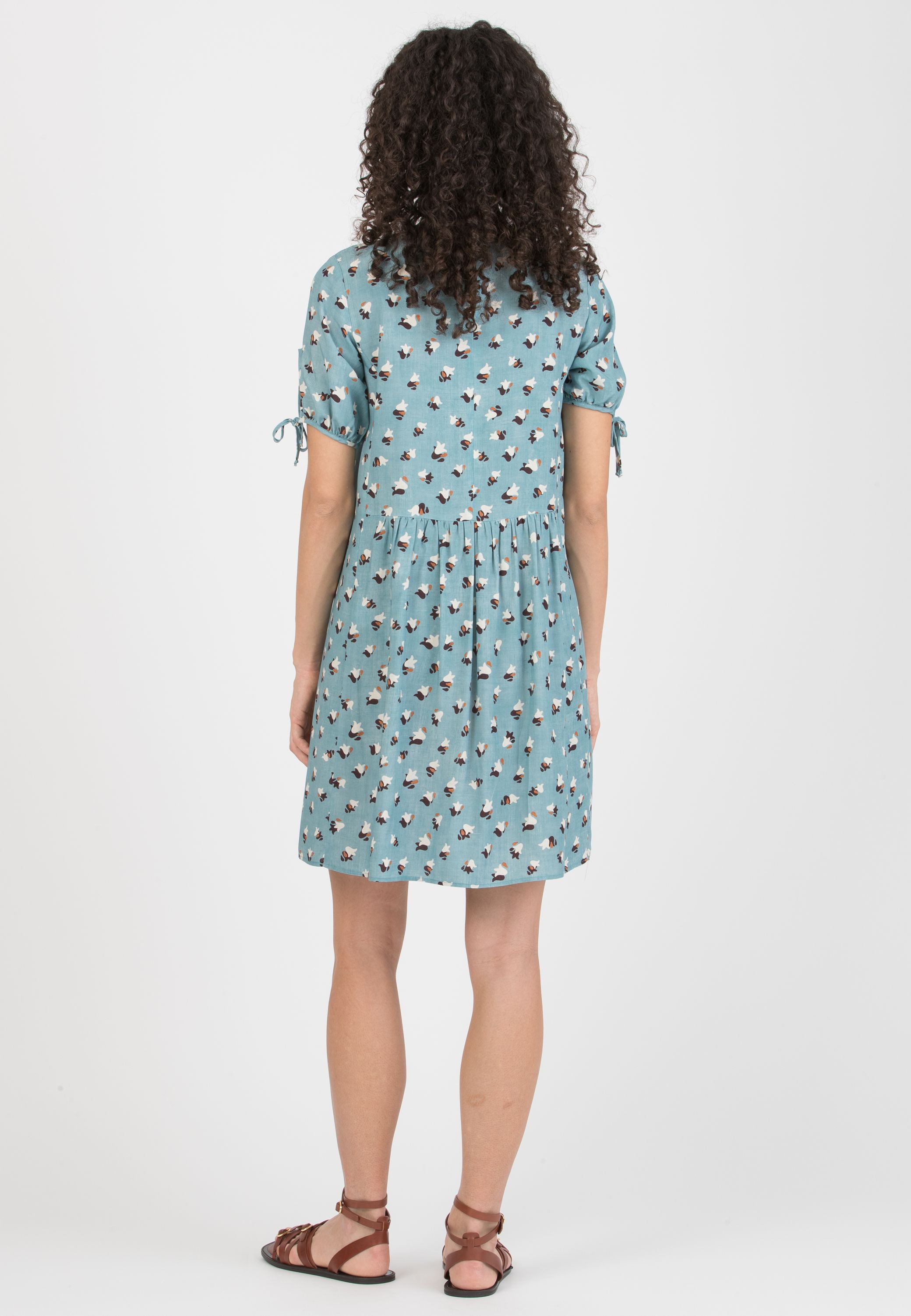 MERCEDES – Maternity & Nursing Dress in Viscose (Azzurro)