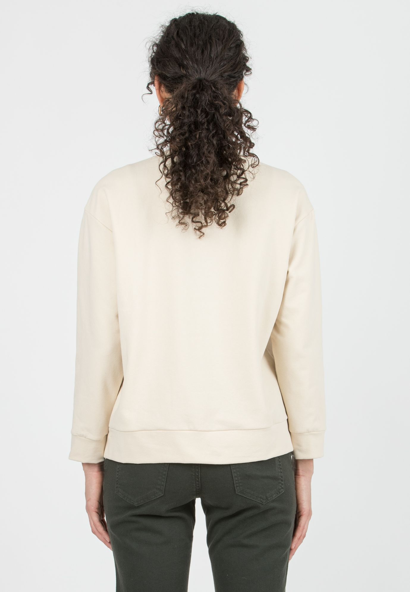 JORDAN - Felpa Premaman & Allattamento con Dettaglio Zip (Naturale, XS)