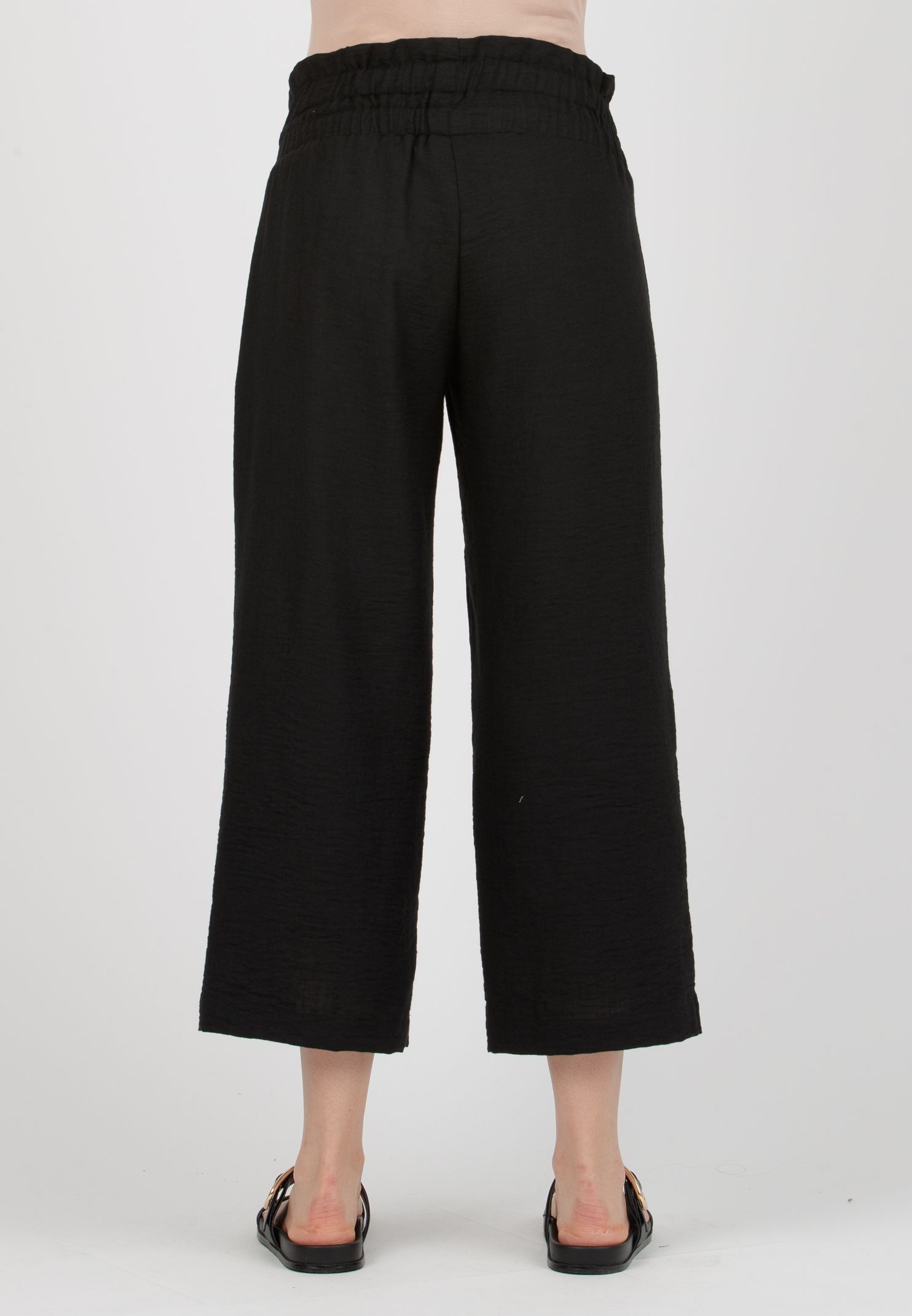 GUENDALINA - Pantalone Premaman con Elastici (Nero, XS)