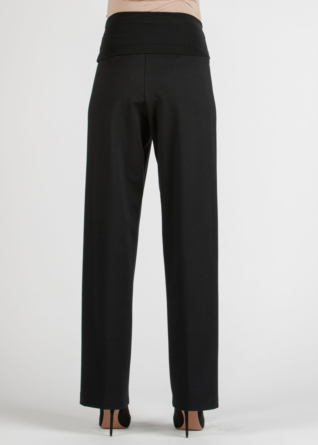 WINONA G - Palazzo Maternity Trousers in Cadì (Black, XS)