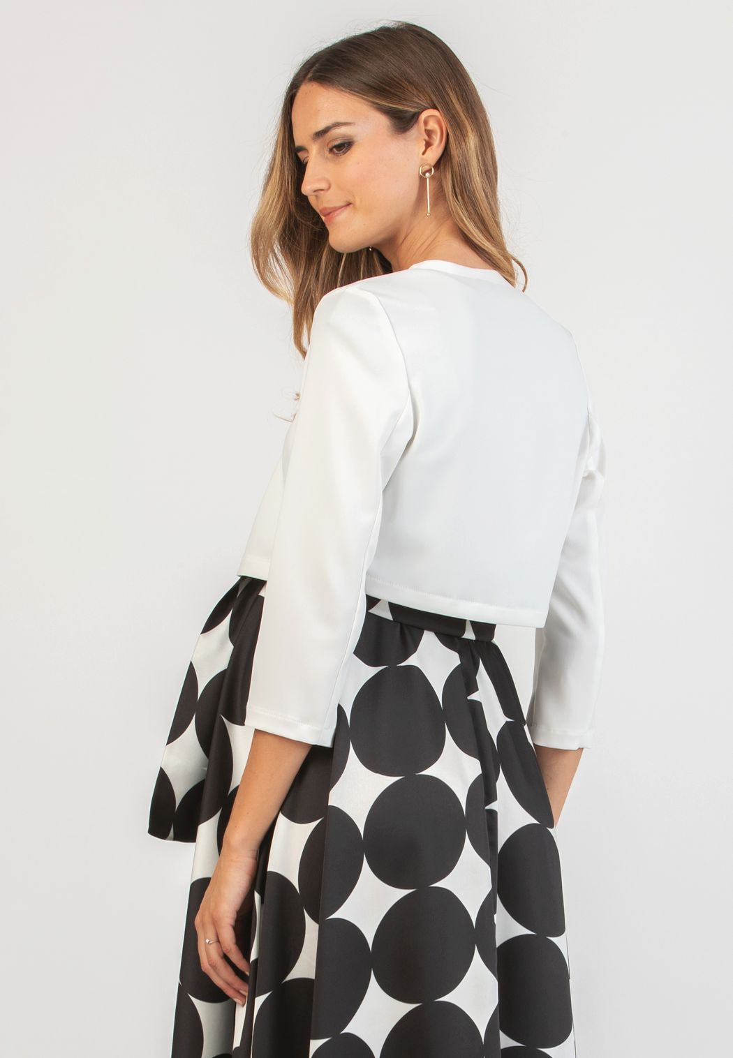 IVY - Short Maternity Bolero in Cady (Avorio)