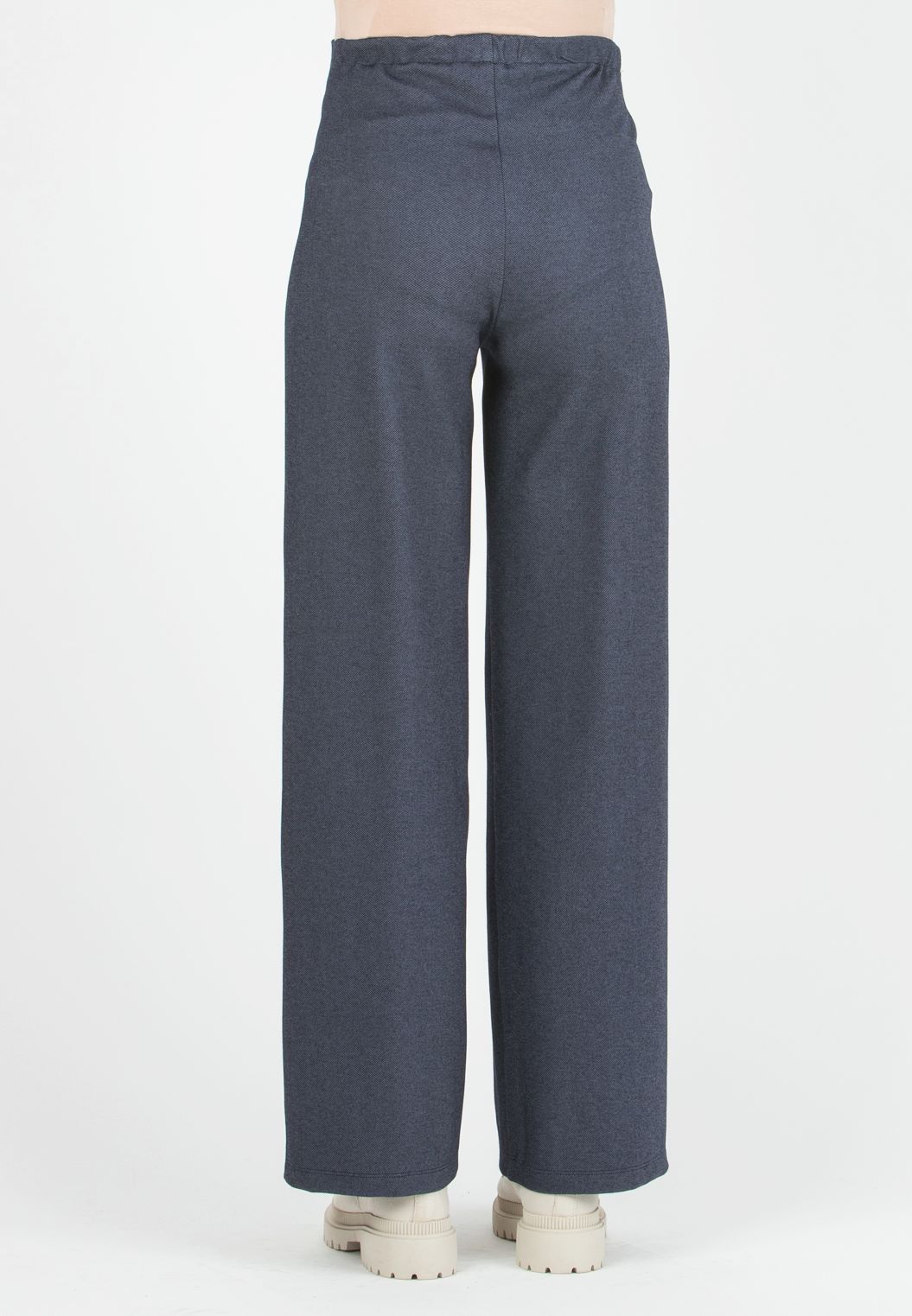 KIMBERLY - Pantalone Premaman in Punto Milano Diagonale (Blu Cobalto)