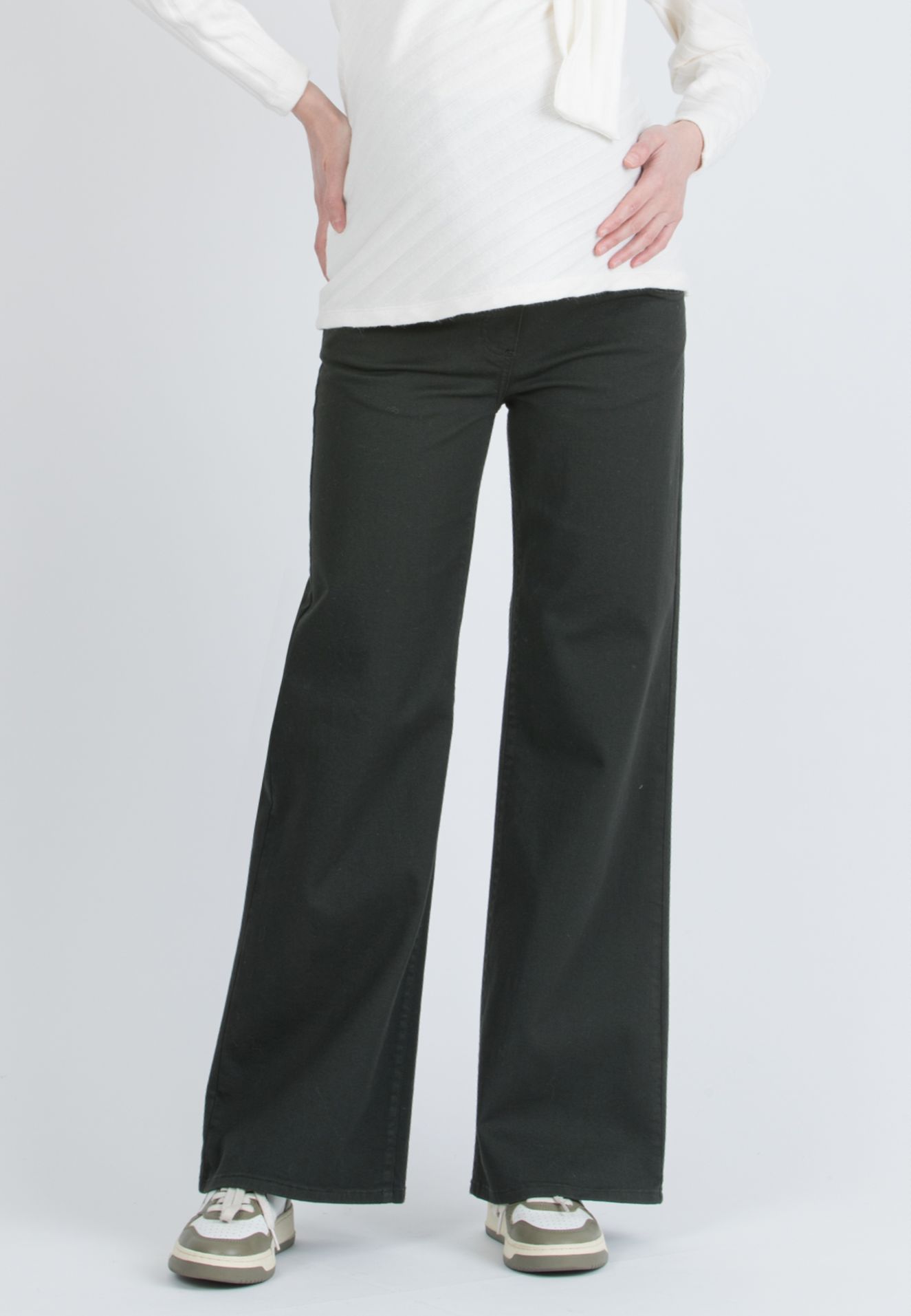 NOAH - Maternity Wide-Leg Jeans in Coloured Denim (Verde)