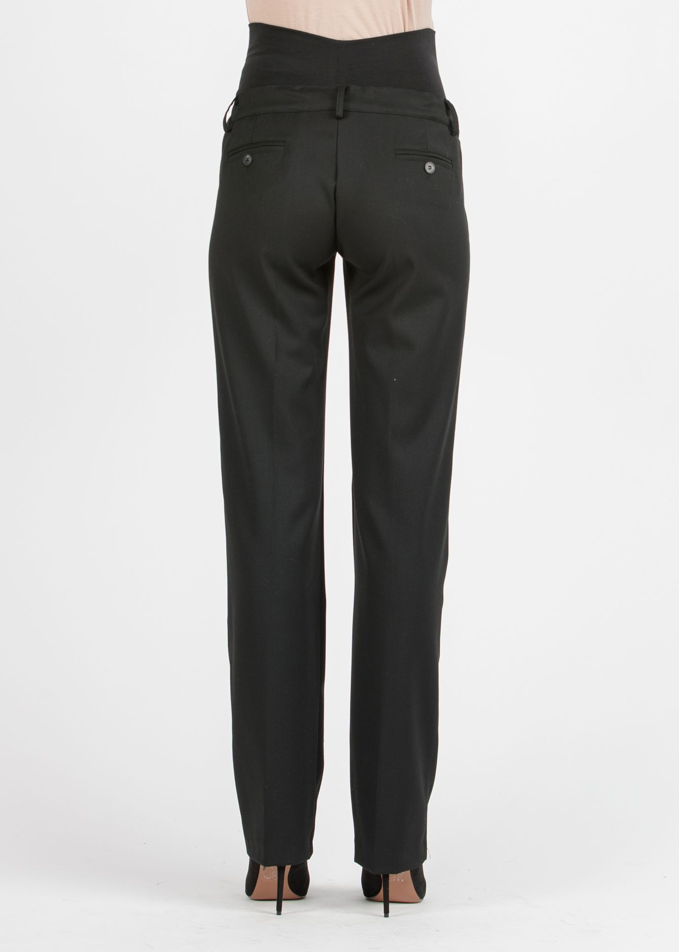 NAOMI LG - Pantalone Premaman Slim Fit da Ufficio (Nero, XXS)