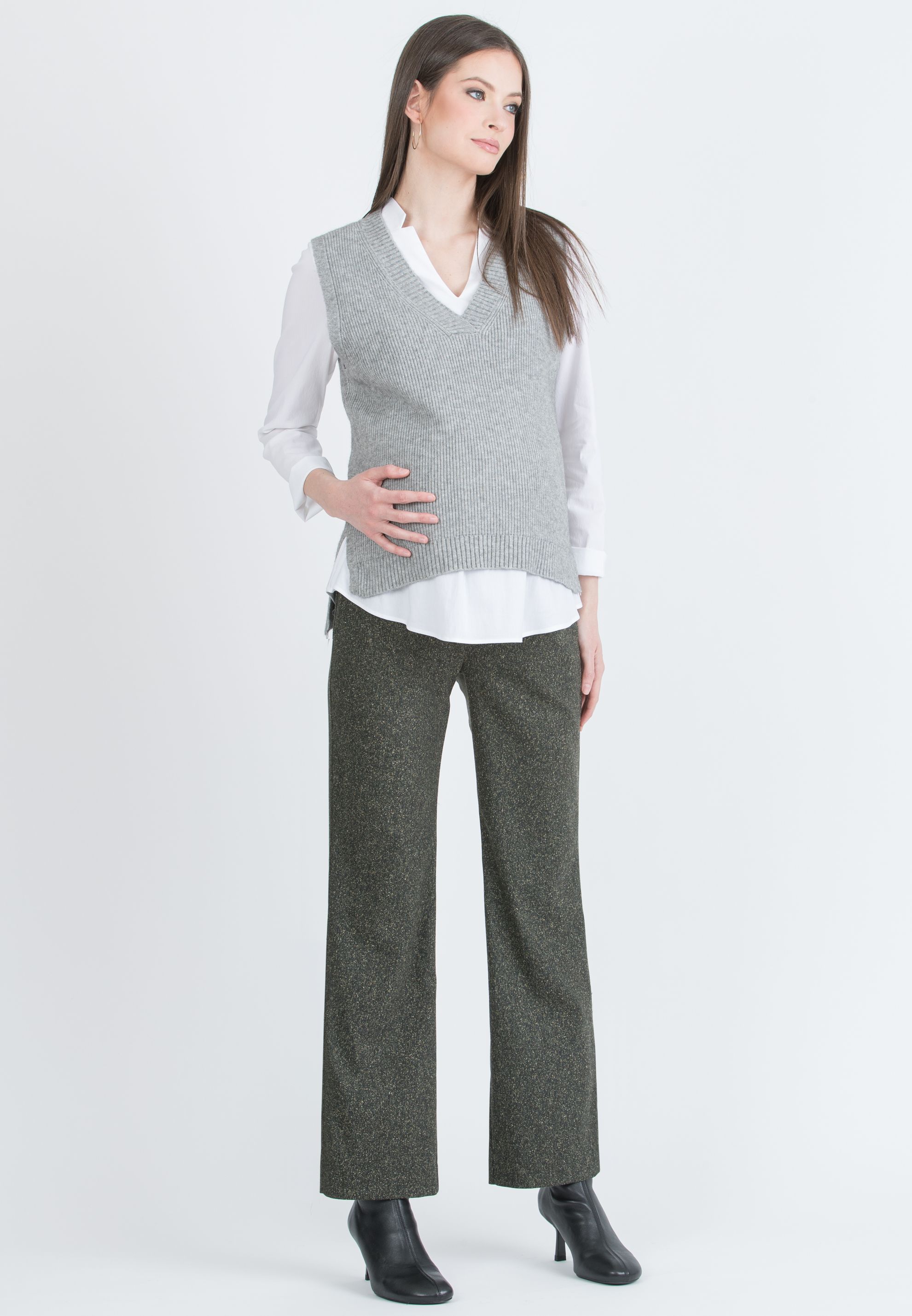 ALEX - Pantalone Premaman in Fantasia (Verde)