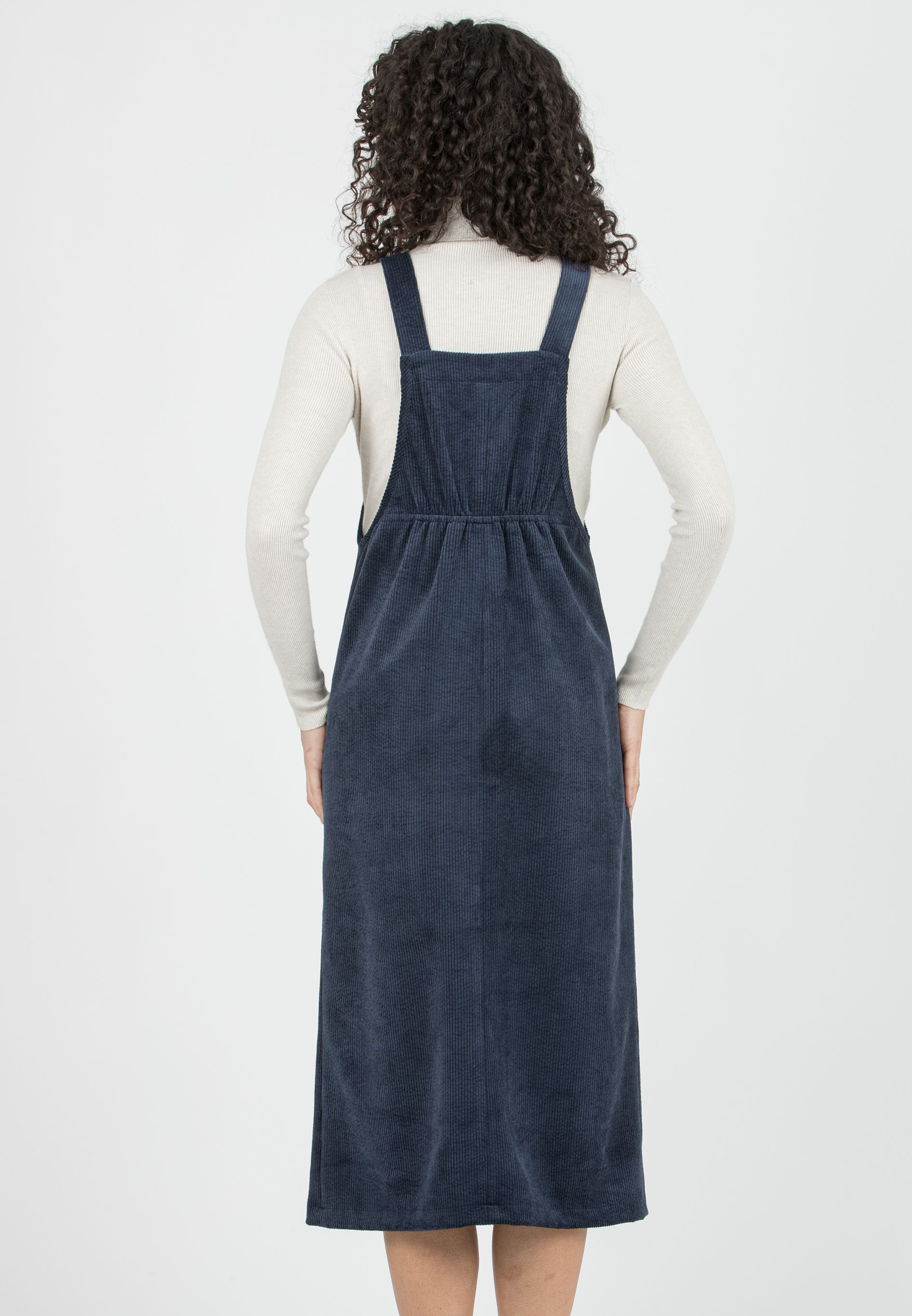 PAMELA – Maternity Corduroy Pinafore (Blu)