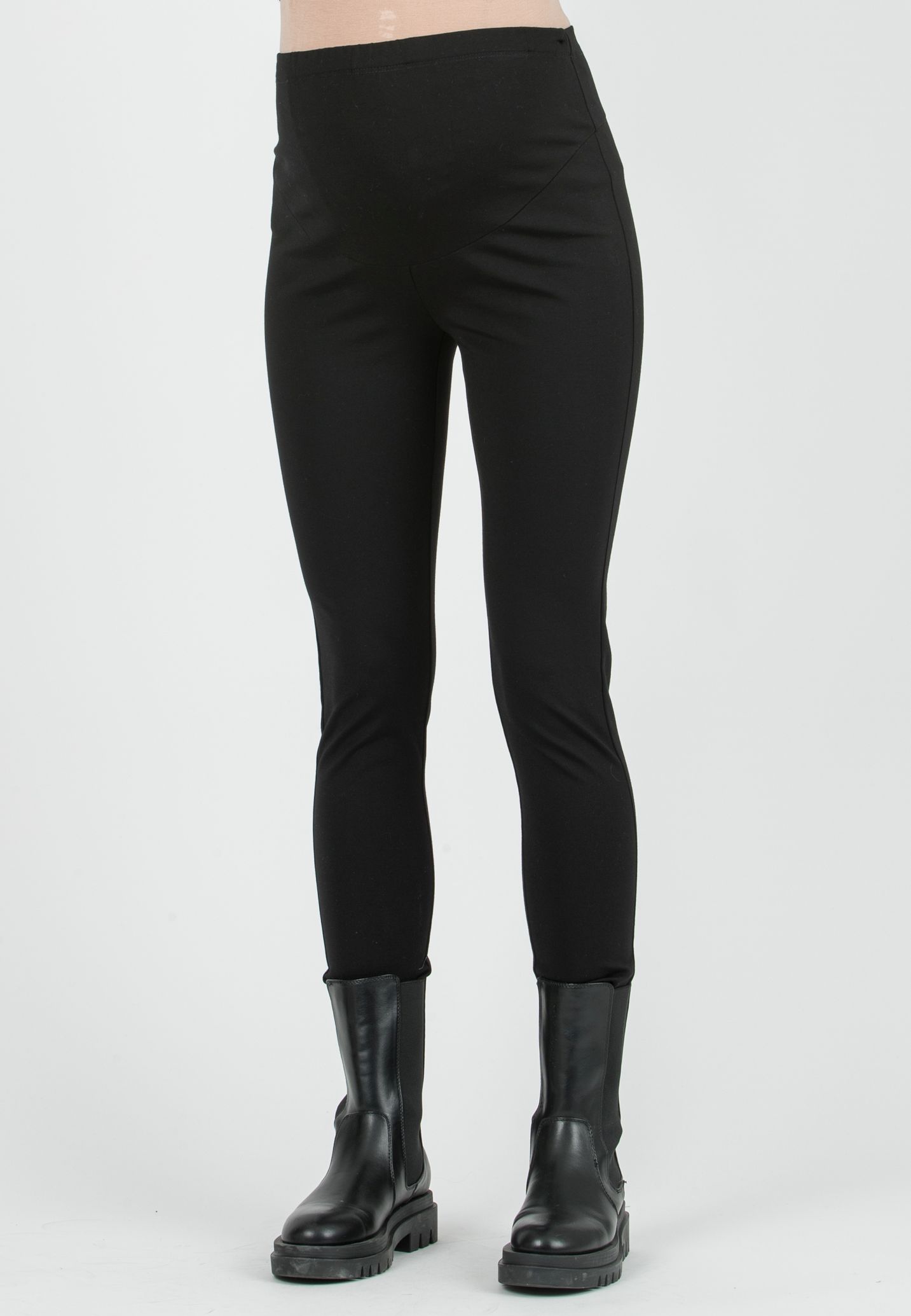CRIS - Leggings Premaman in Punto Milano Tecnico (Nero, XS)