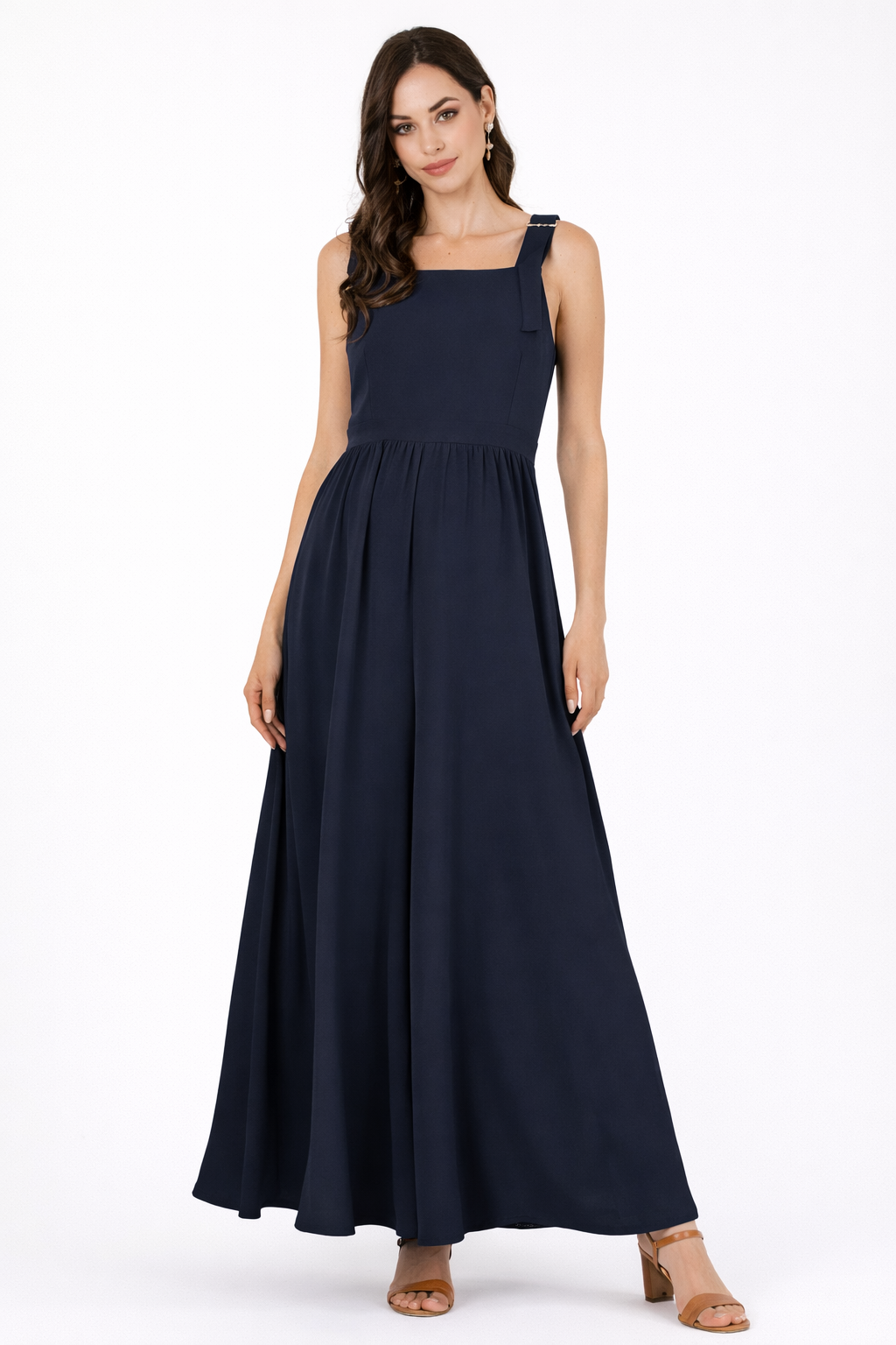 KATE - Abito/Salopette Premaman & Allattamento con Pantalone Ampio (Blu)