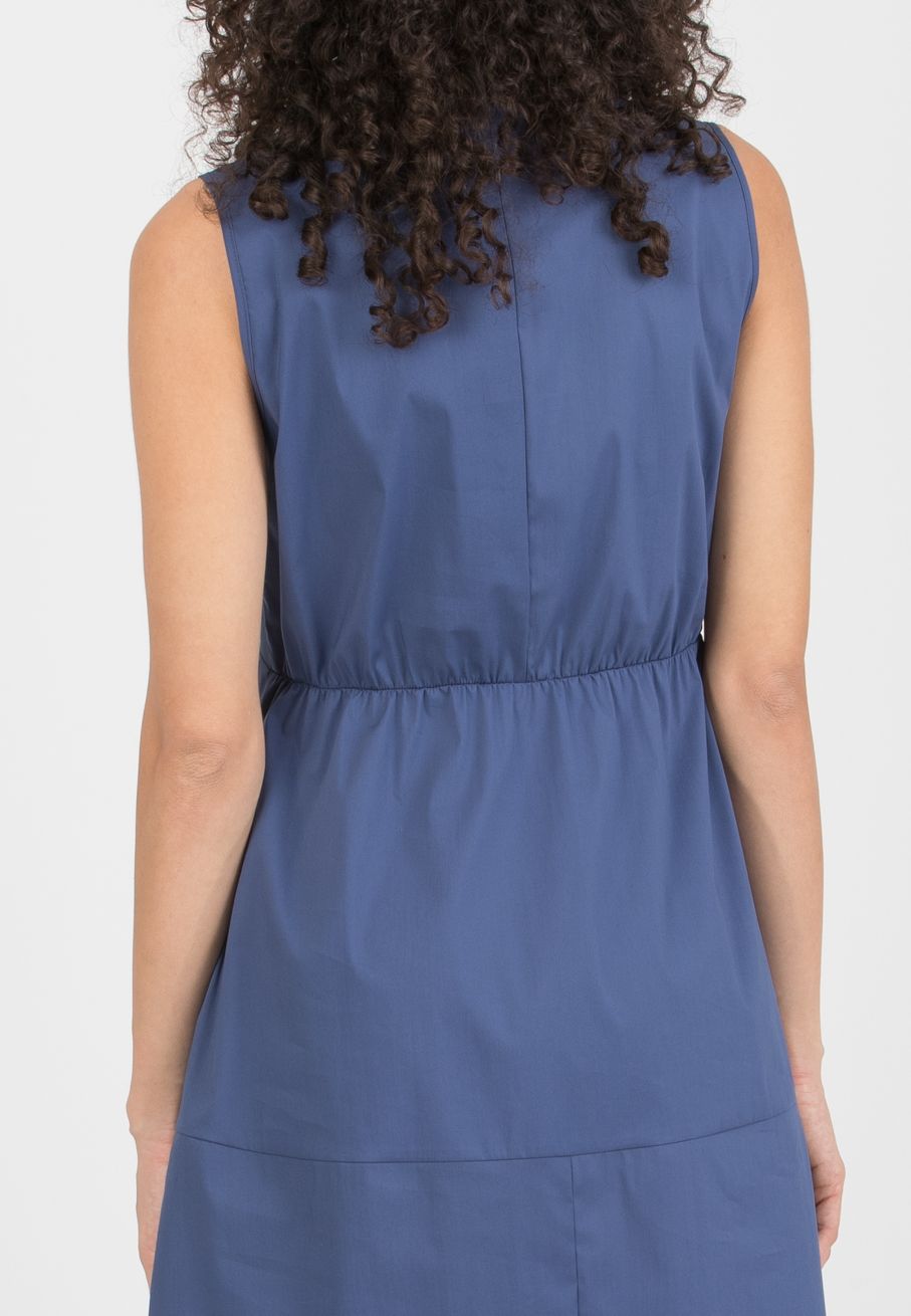 FLORENCE - Maternity Dress in Stretch Cotton with Flared Skirt (Denim, XS)