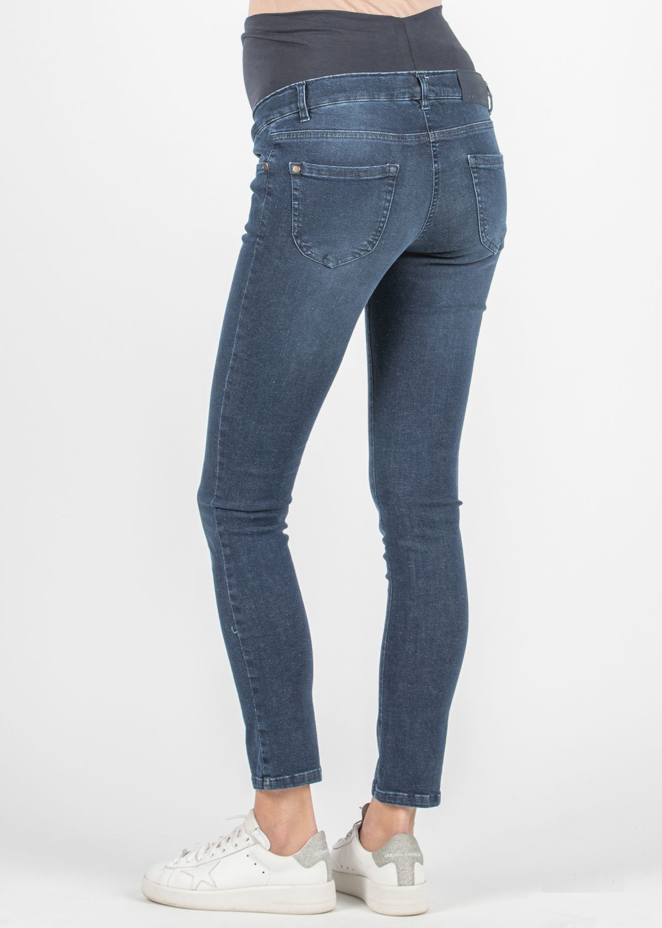 LUCE - Skinny Maternity Jeans in Super-Stretch Denim (Blue, XS)