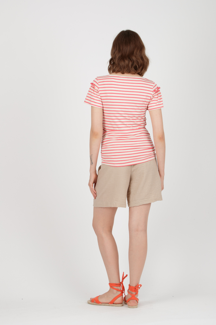 KATIA - Maglietta Premaman a Righe (Corallo, XS)