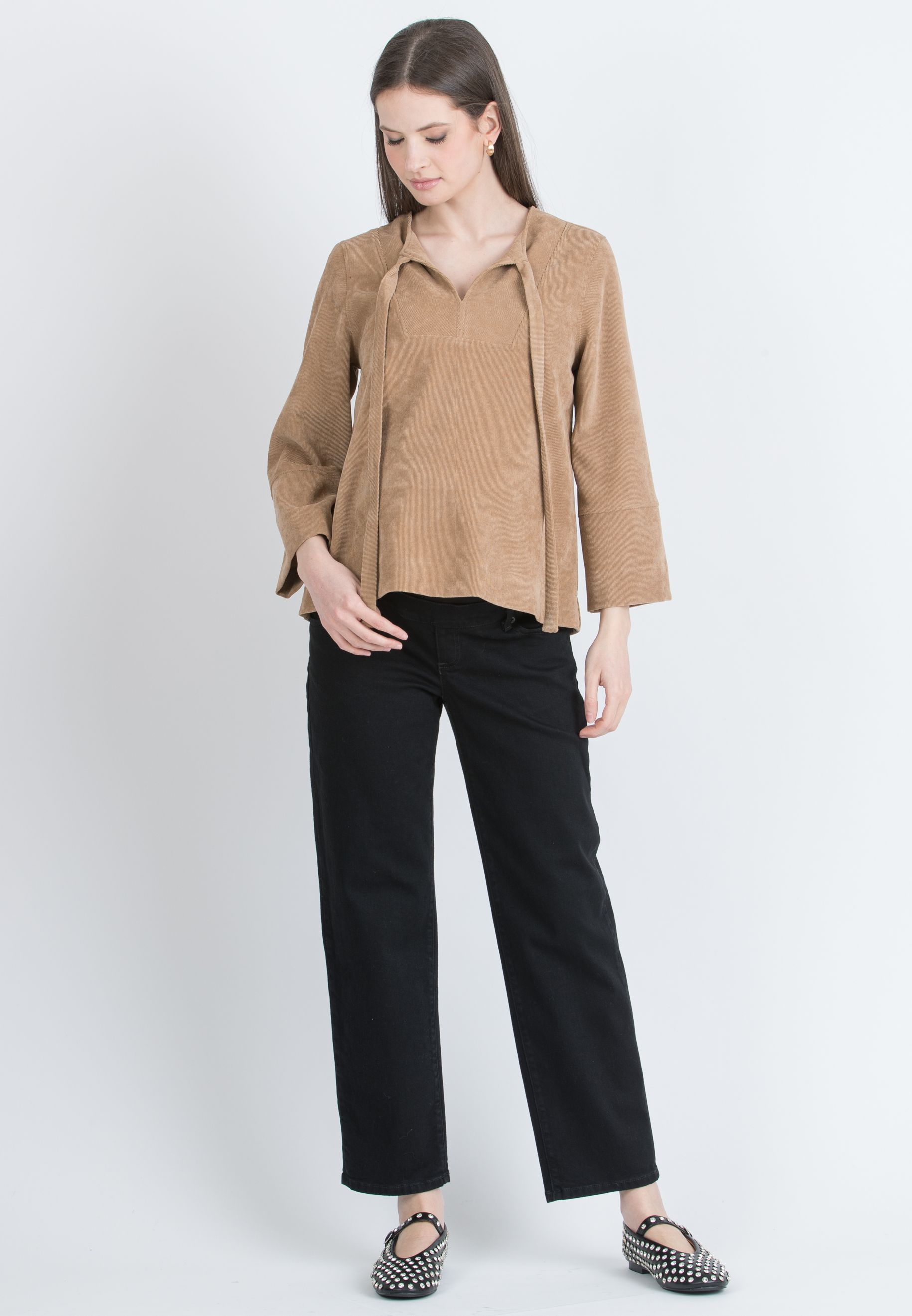 RHIANNA - Balloon Maternity Jeans (Nero)