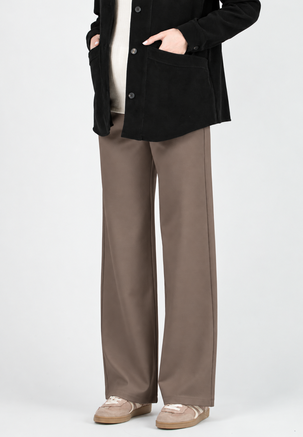 KIMBERLY - Pantalone Premaman in Punto Milano Diagonale (Corda)