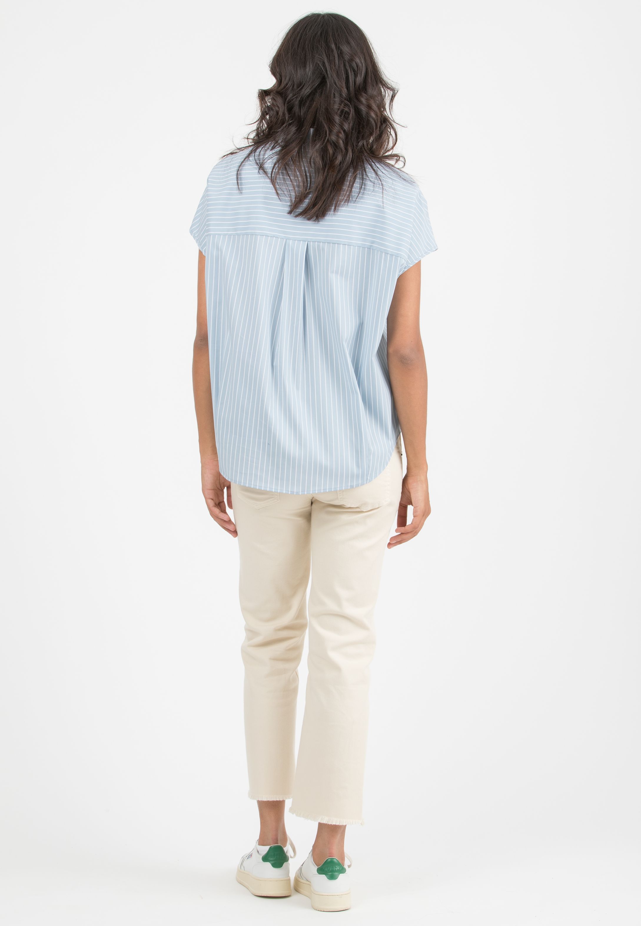 GIADA - Colorful Maternity Straight Jeans with Fringed Hem (Naturale)