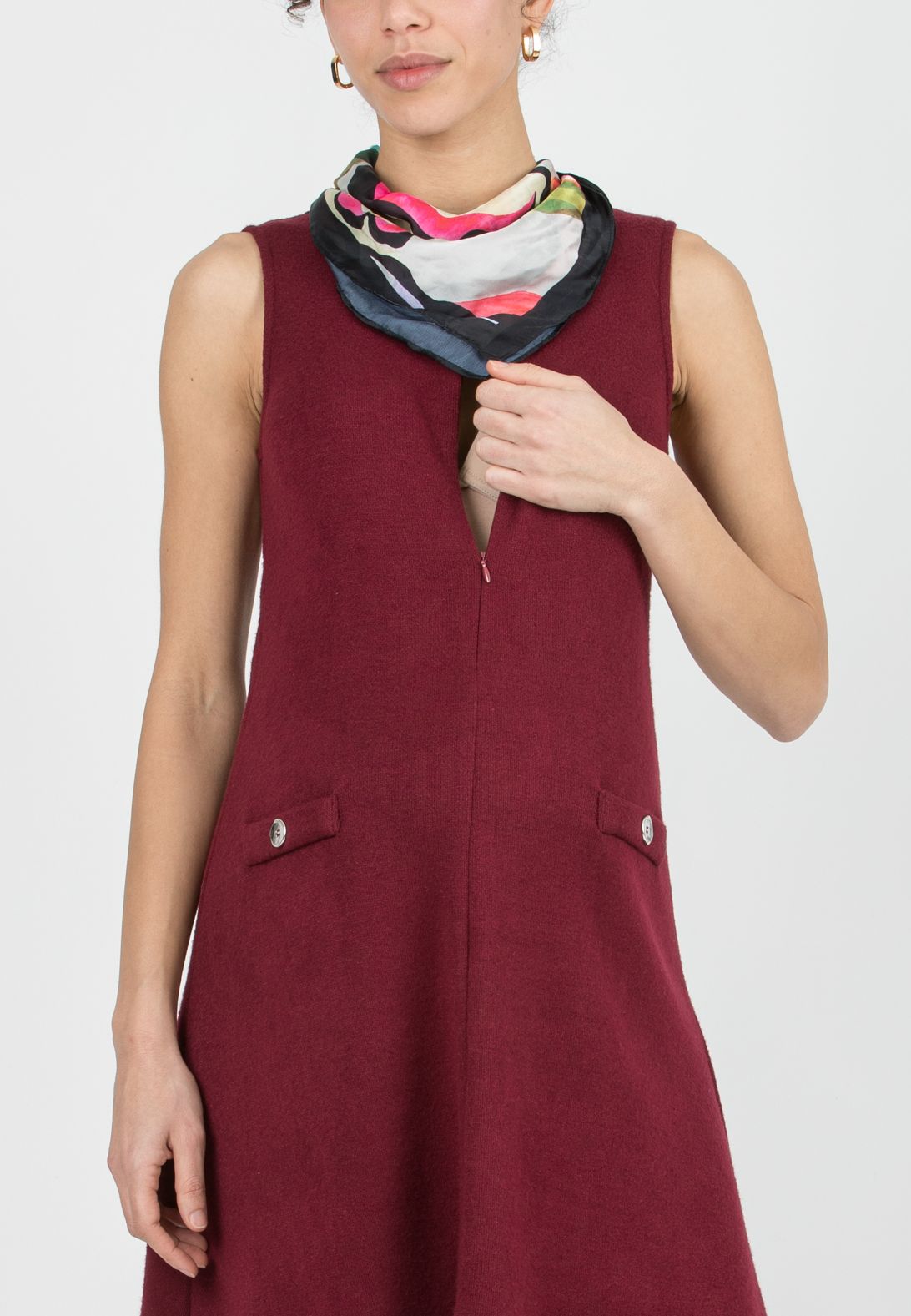 ROSSELLA - Completo Premaman & Allattamento in Maglia 2 Pezzi (Bordeaux, XS)